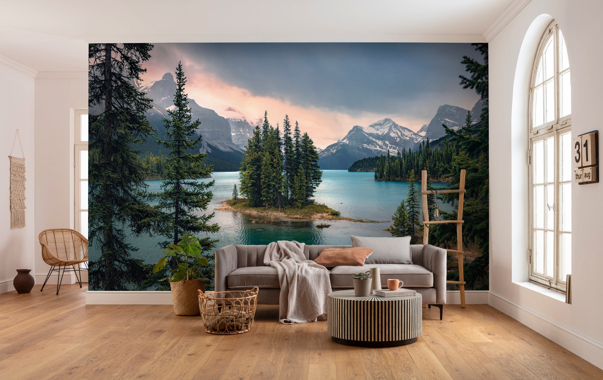 Sanders & Sanders Fototapete Landschaft Grün und Blau 450 x 280 cm 612666 günstig online kaufen