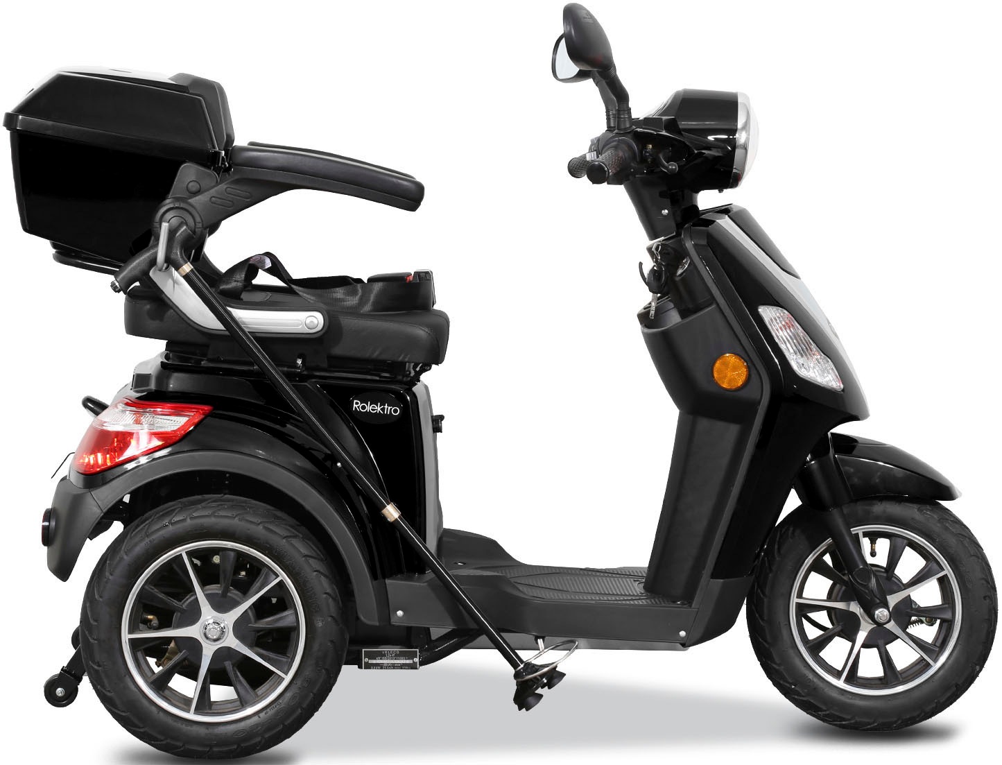 (mit »E-Trike 25 25 %Sale 1000 km/h, Rolektro Blei-Gel-Akku«, im Topcase) Elektromobil W, V.2, jetzt