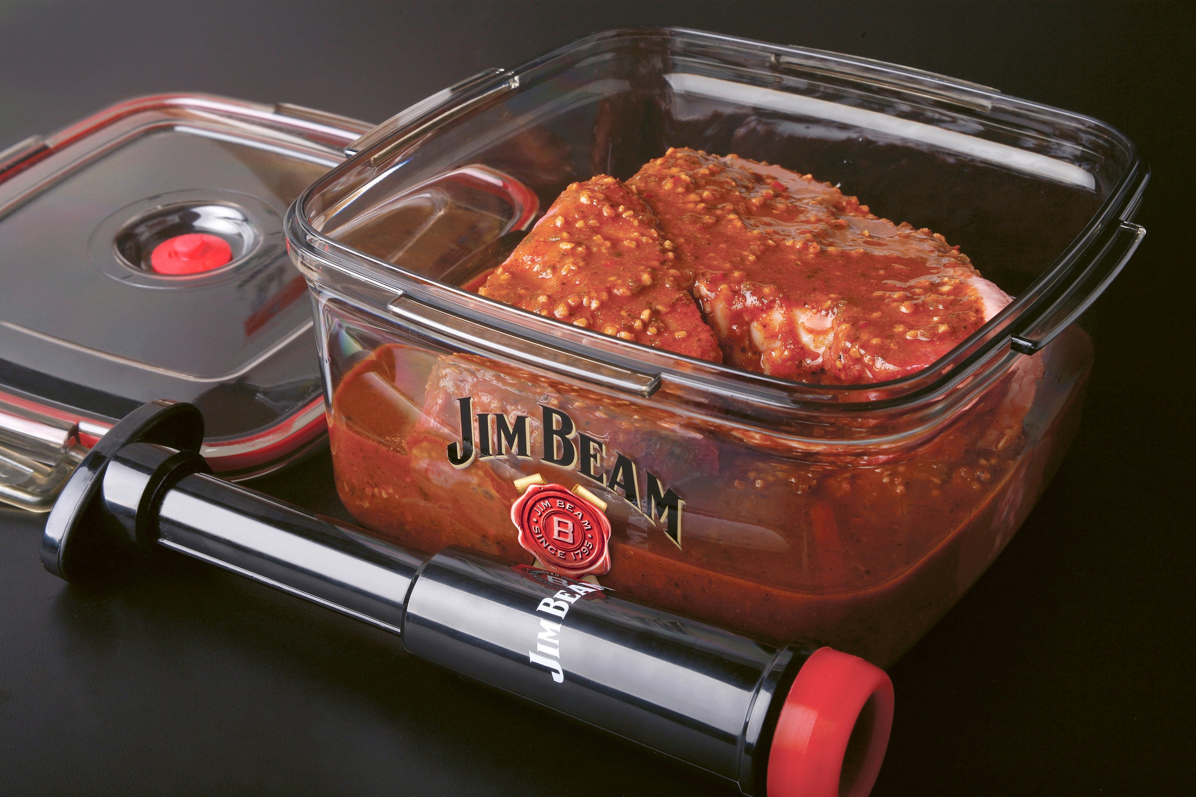 Jim Beam BBQ Vakuumbehälter, (2 tlg.), zum Marinieren