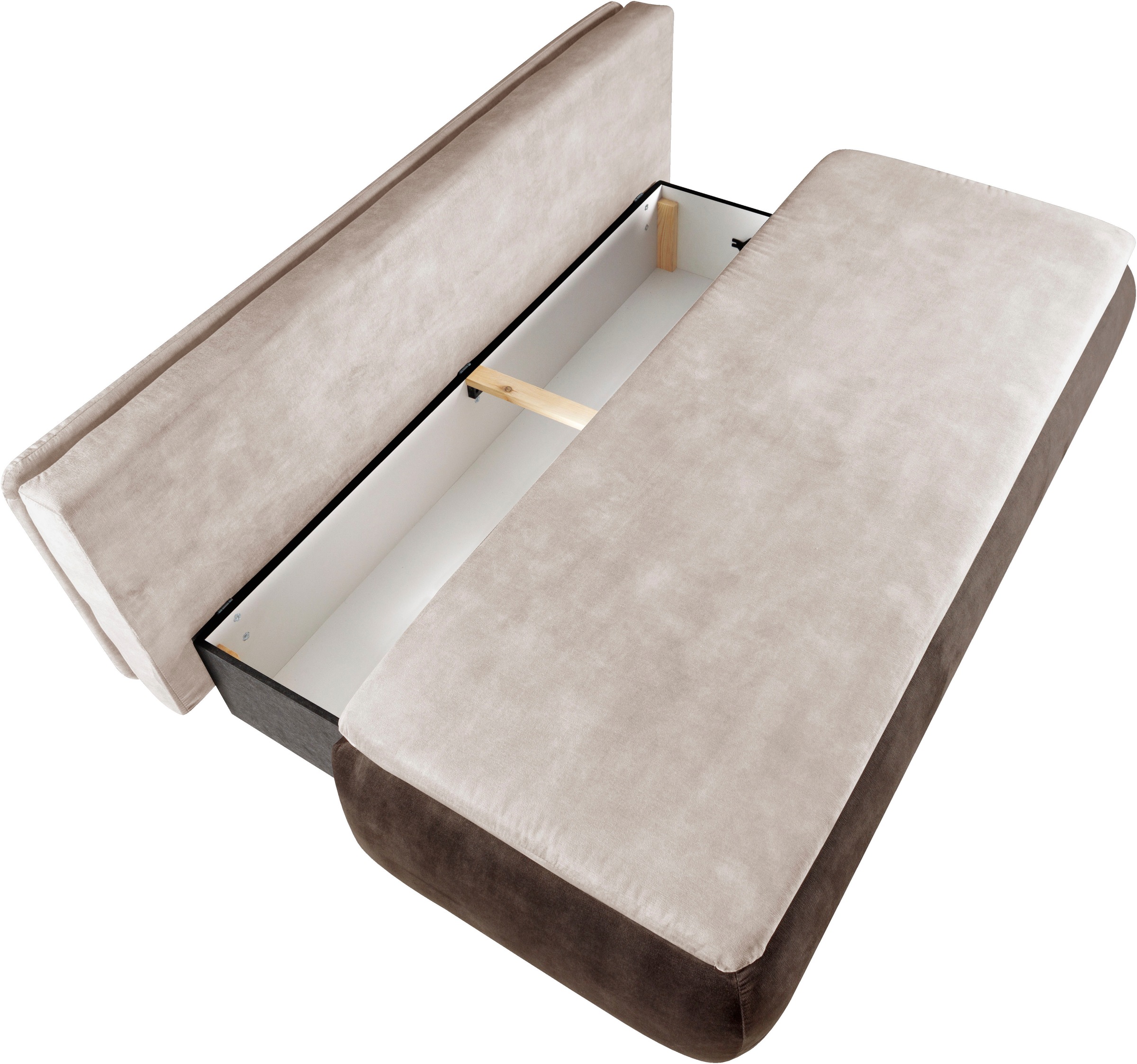 WERK2 Schlafsofa »Tekla LED«, 2-Sitzer Schlafcouch mit Bettkasten & stylischer RGB-LED-Beleuchtung