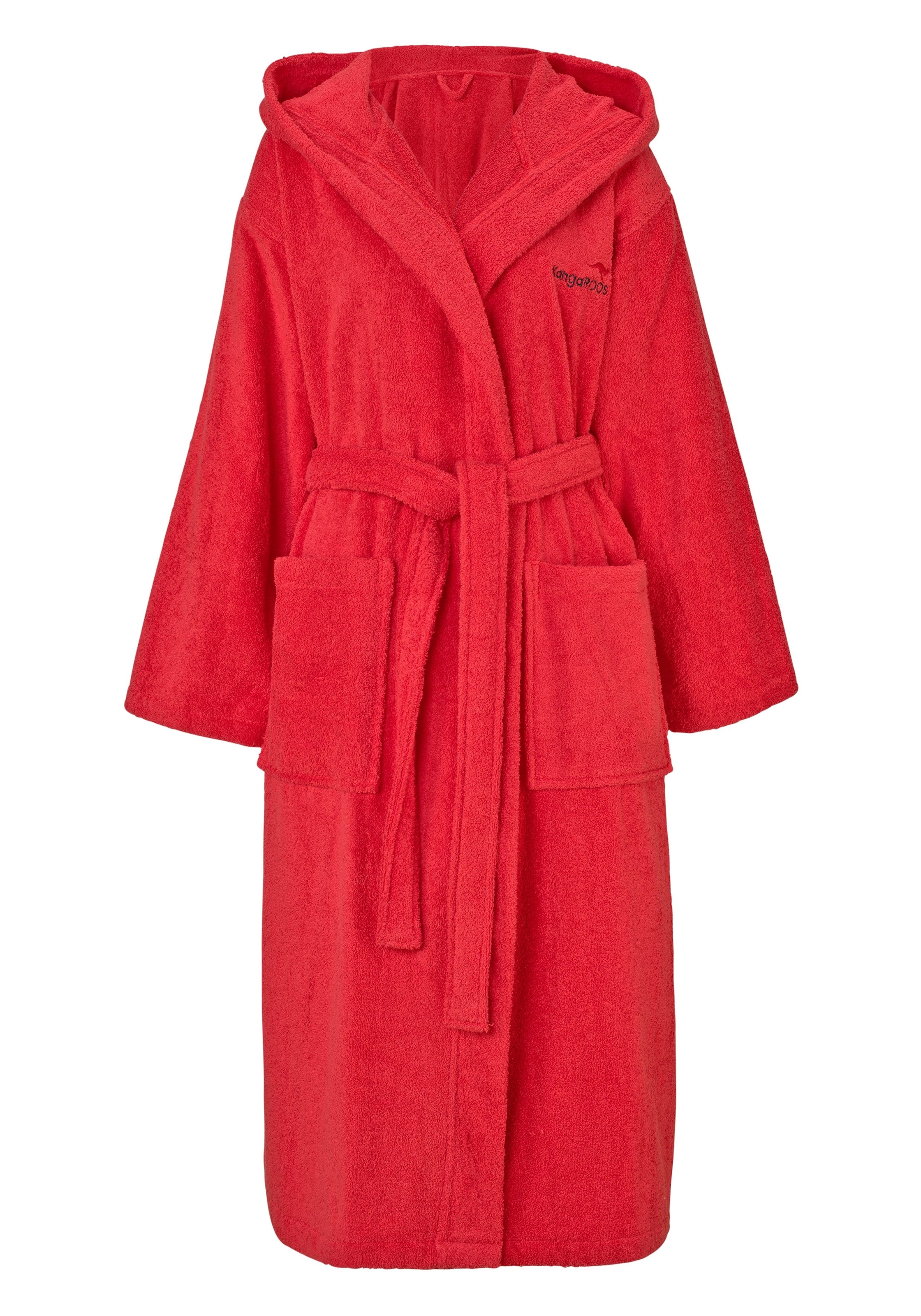 KangaROOS Unisex-Bademantel »Cassidy, für Damen & Herren, Standardlänge & Überlänge«, (1 St.), mit Taschen, Männer und Frauen, Baumwolle, Reise, Hotel, Sauna, S-3XL