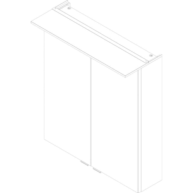 FACKELMANN Spiegelschrank »PE 60 - weiß«, Badmöbel Breite 60 cm, 2 Türen  auf Rechnung bestellen