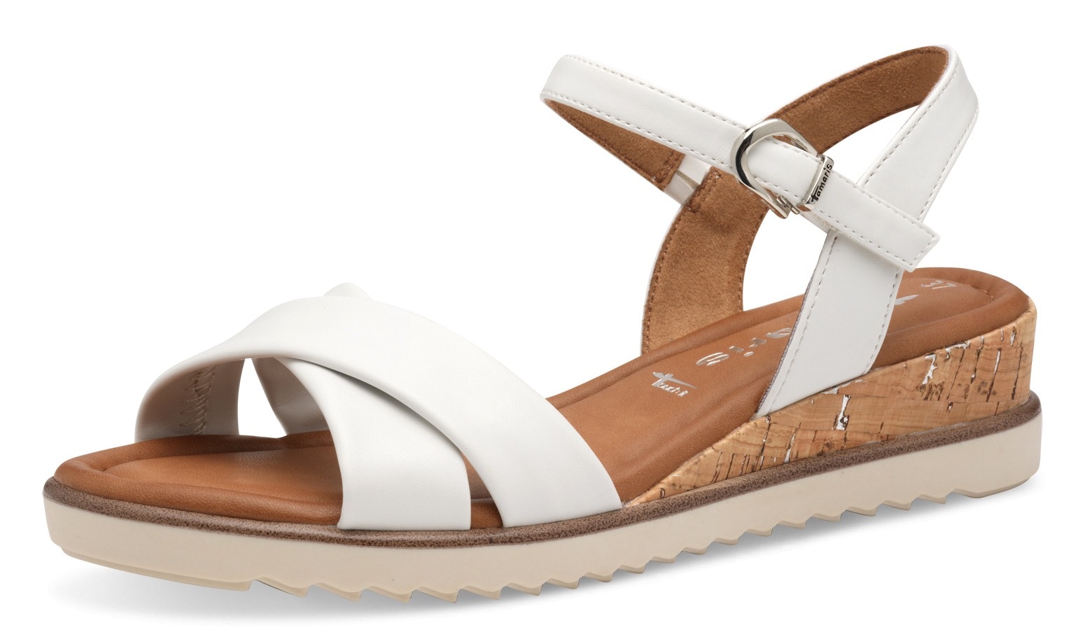 Tamaris Sandalette  , Keilabsatz, Sommerschuh, Riemchensandale mit Schnallenverschluss