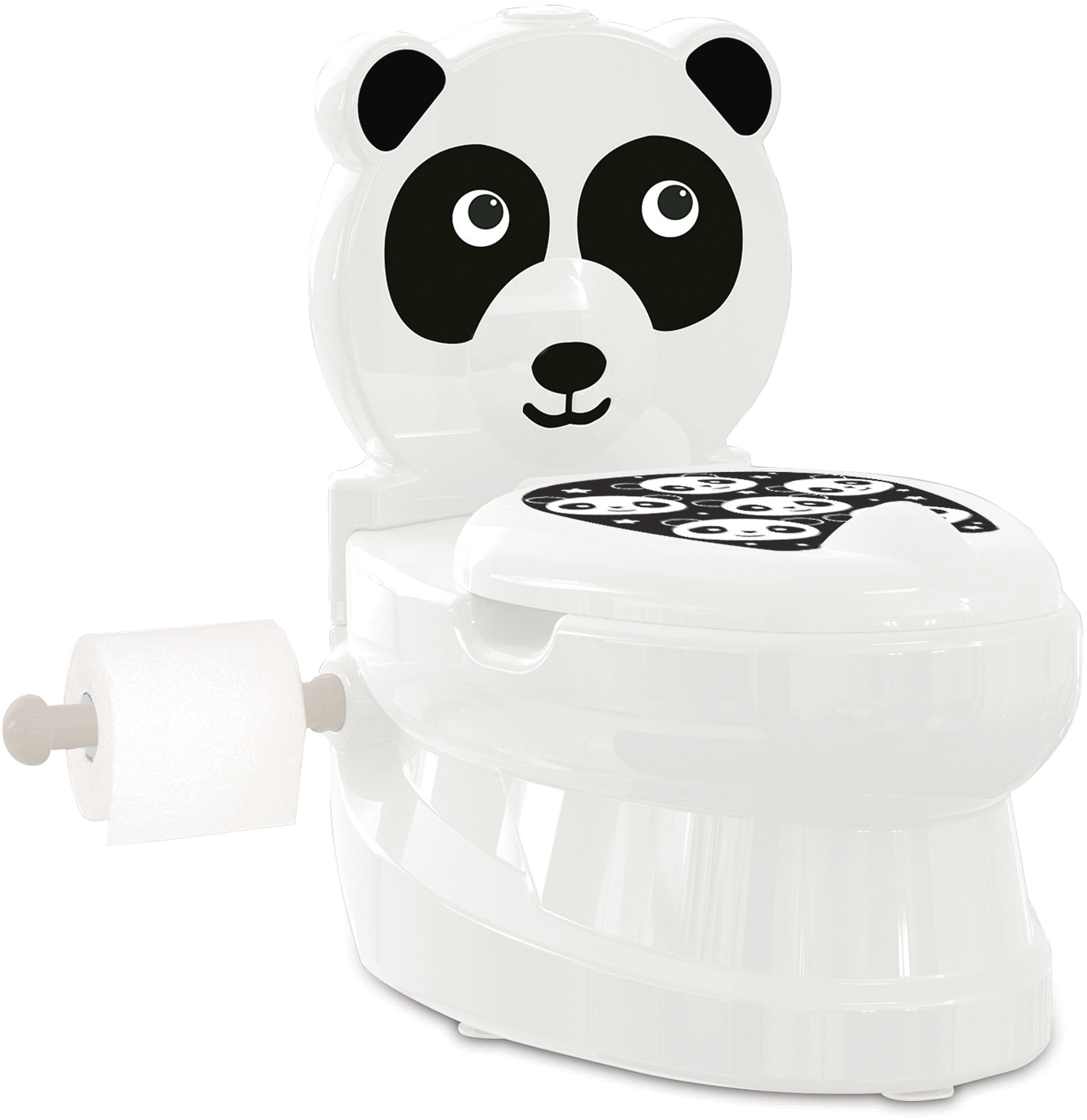 Jamara Toilettentrainer »Meine kleine bei mit Toilettenpapierhalter Panda«, Spülsound online Toilette, und