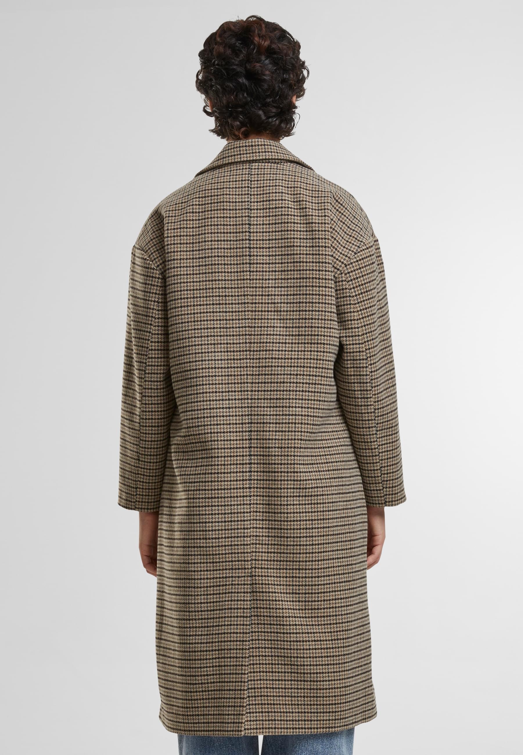 URBAN CLASSICS Winterjacke »Urban Classics Ladies Oversized Plaid Coat« 1 Stk. tlg. ohne Kapuze