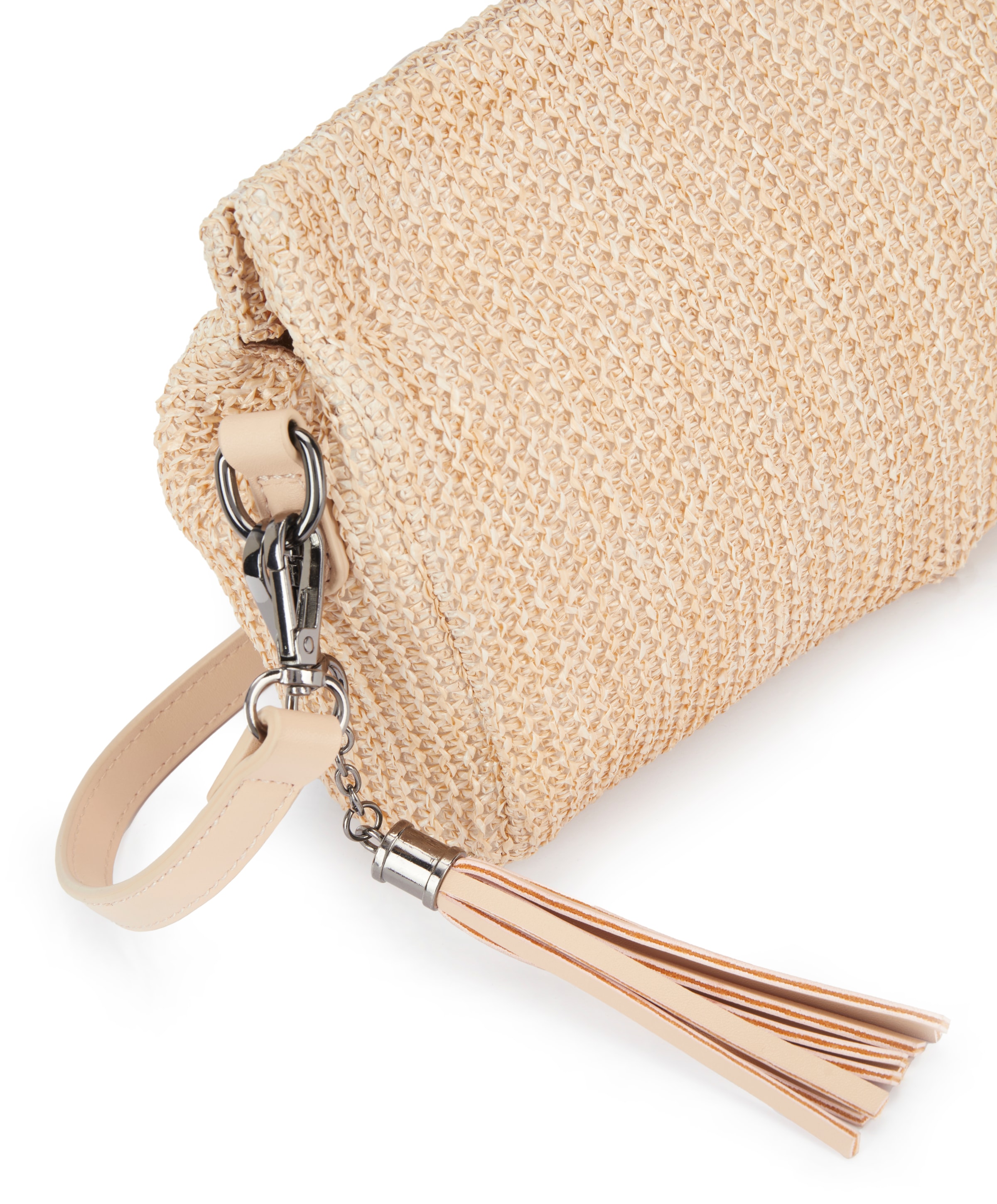 Vivance Umhängetasche »Clutch« Handtasche,Schultertasche,Tragetasche,Crossbody Bag, Bast-Optik VEGAN
