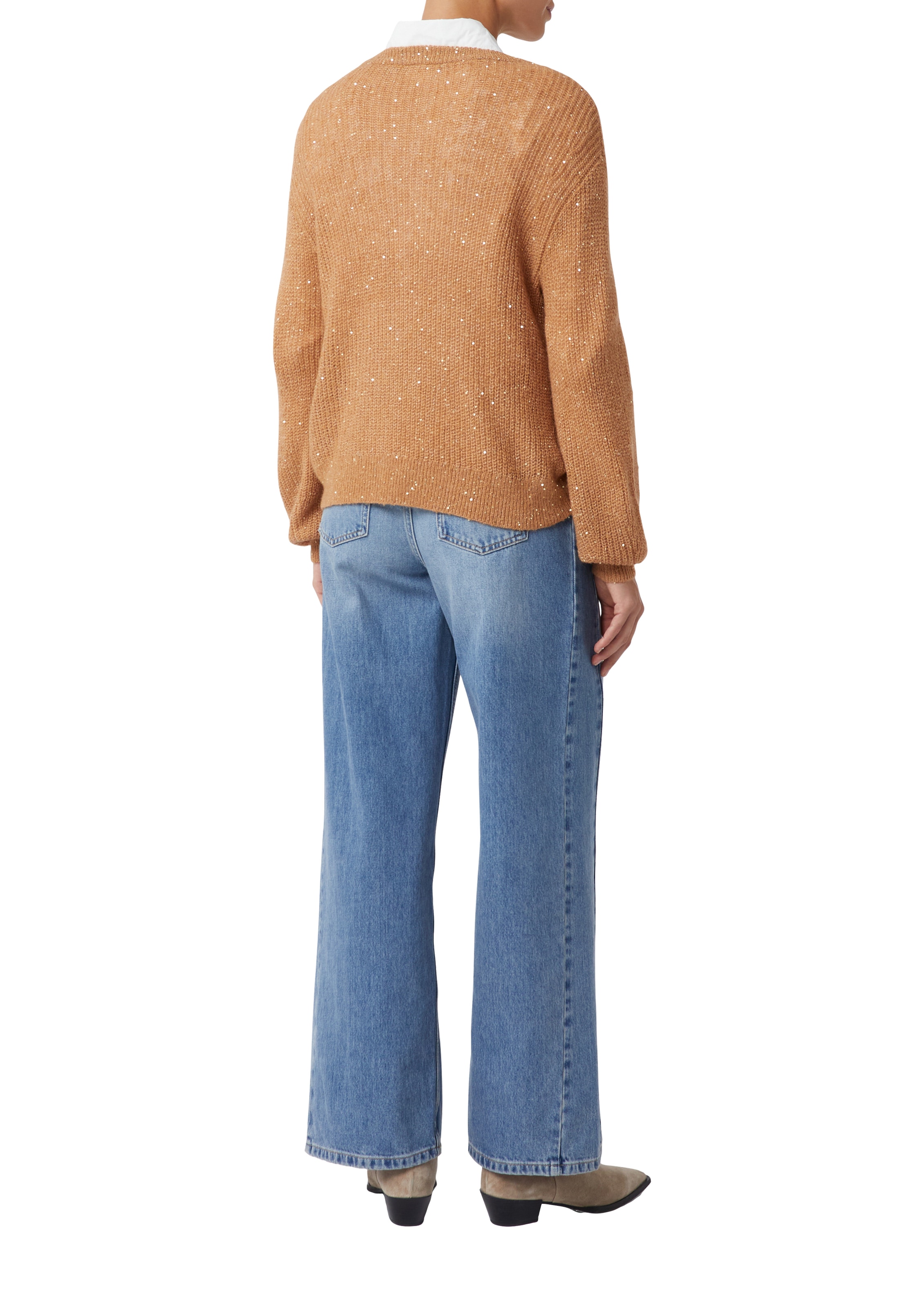 Comma Strickpullover mit Glitzer-Details