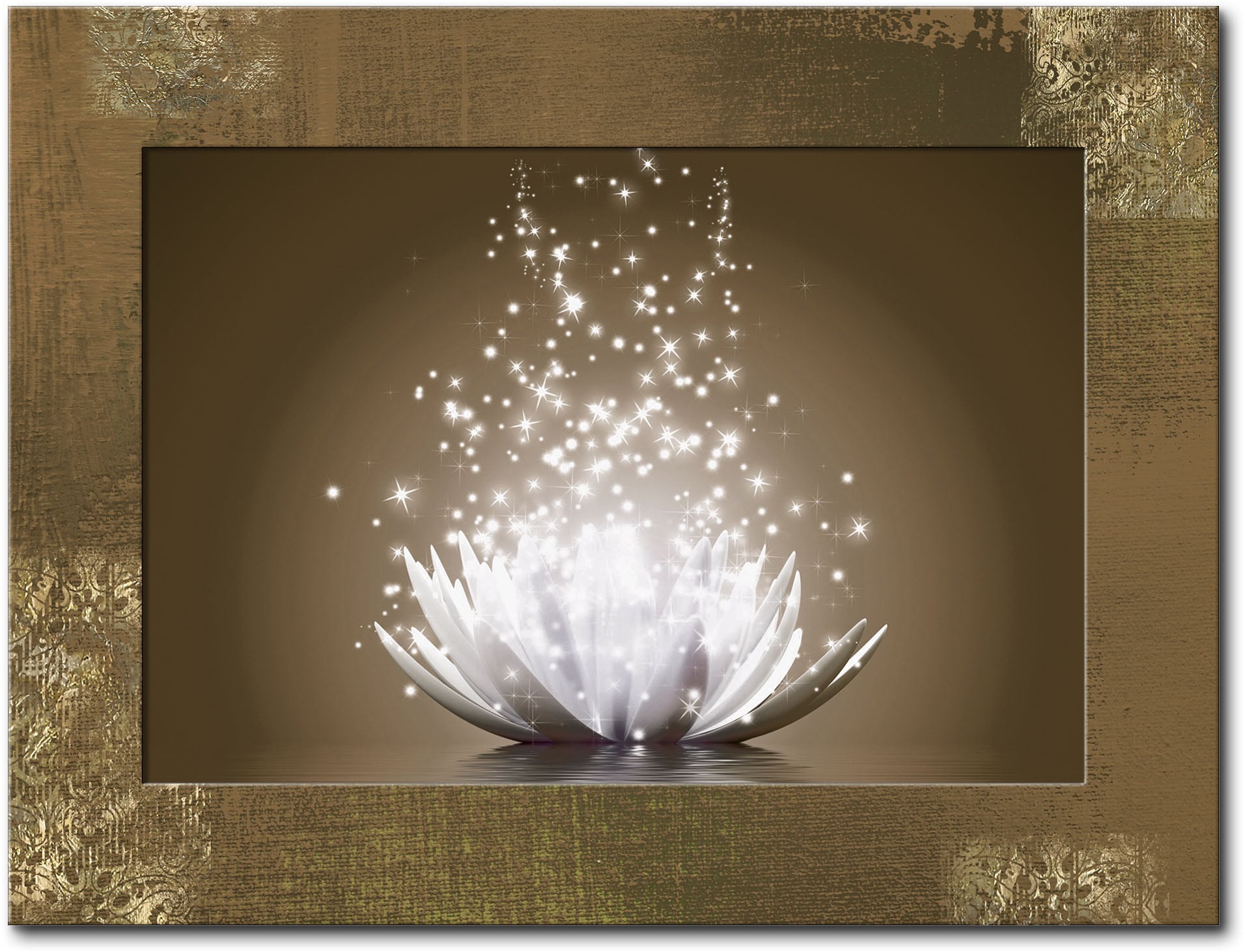 Artland Wandbild »Magie der Lotus-Blume«, Blumen, (1 St.), 3D Optik gebogen günstig online kaufen