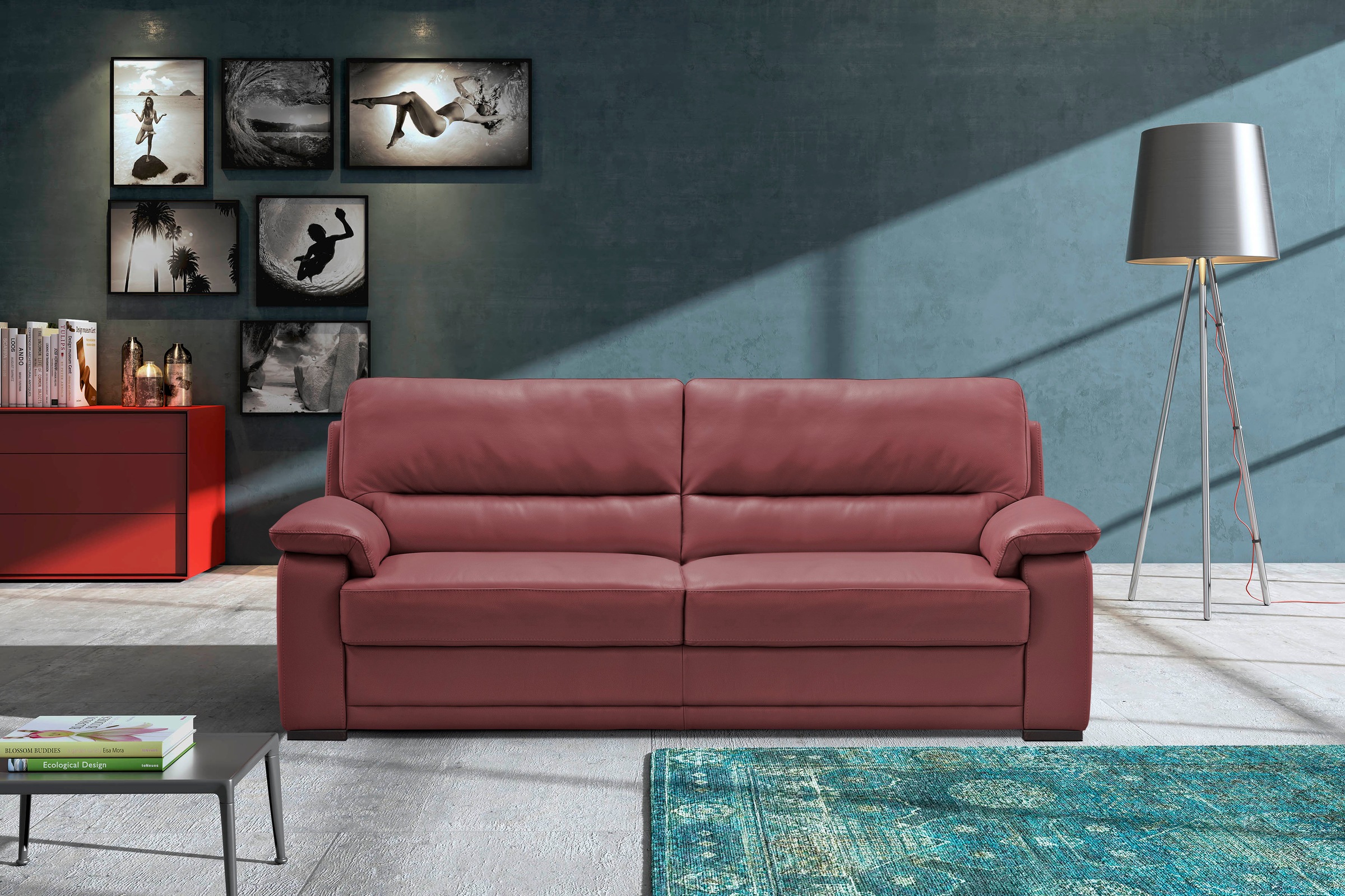 Egoitaliano 2,5-Sitzer »Doris, modernes Designersofa, Ledersofa mit erstkla günstig online kaufen