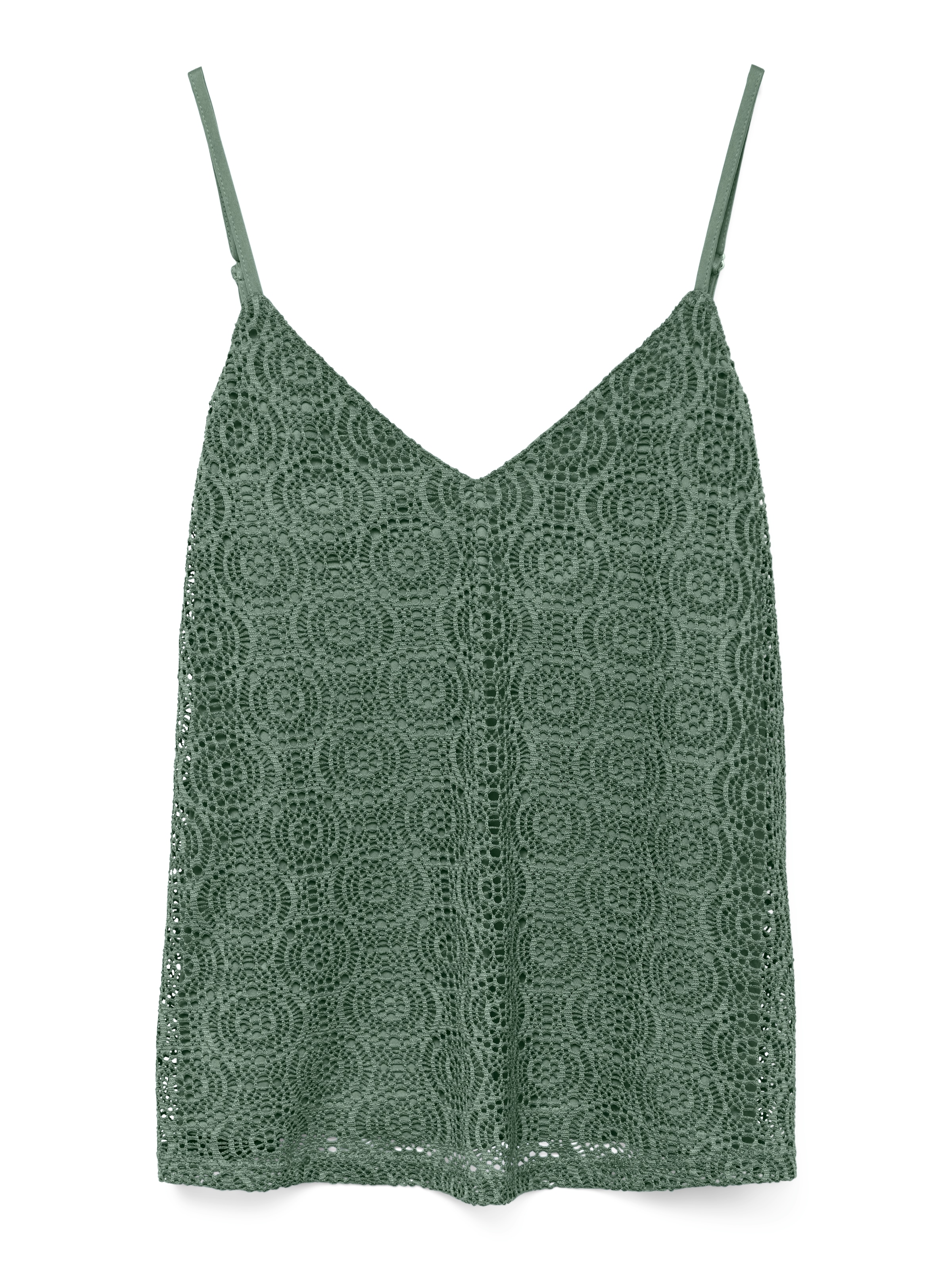 Vero Moda Spaghettitop »VMMAYA V-NECK SINGLET TOP JRS« Materialmix, regular fit