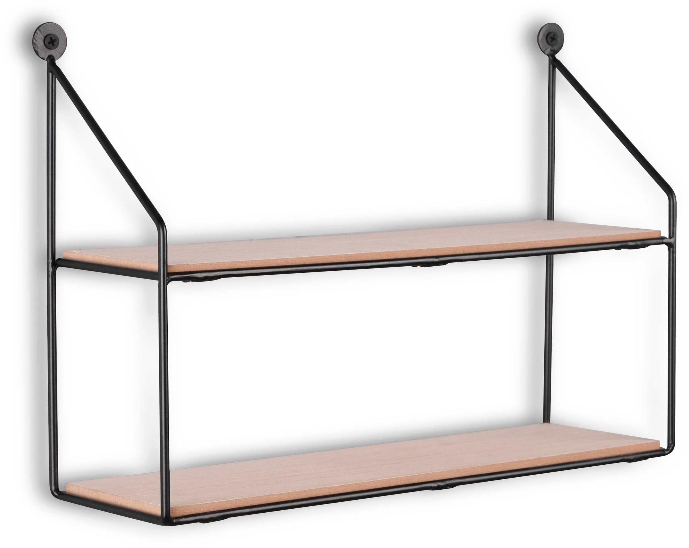 MIRRORS AND MORE Wandregal »Belina«, (1 St.), Kombination aus Holz und Metall