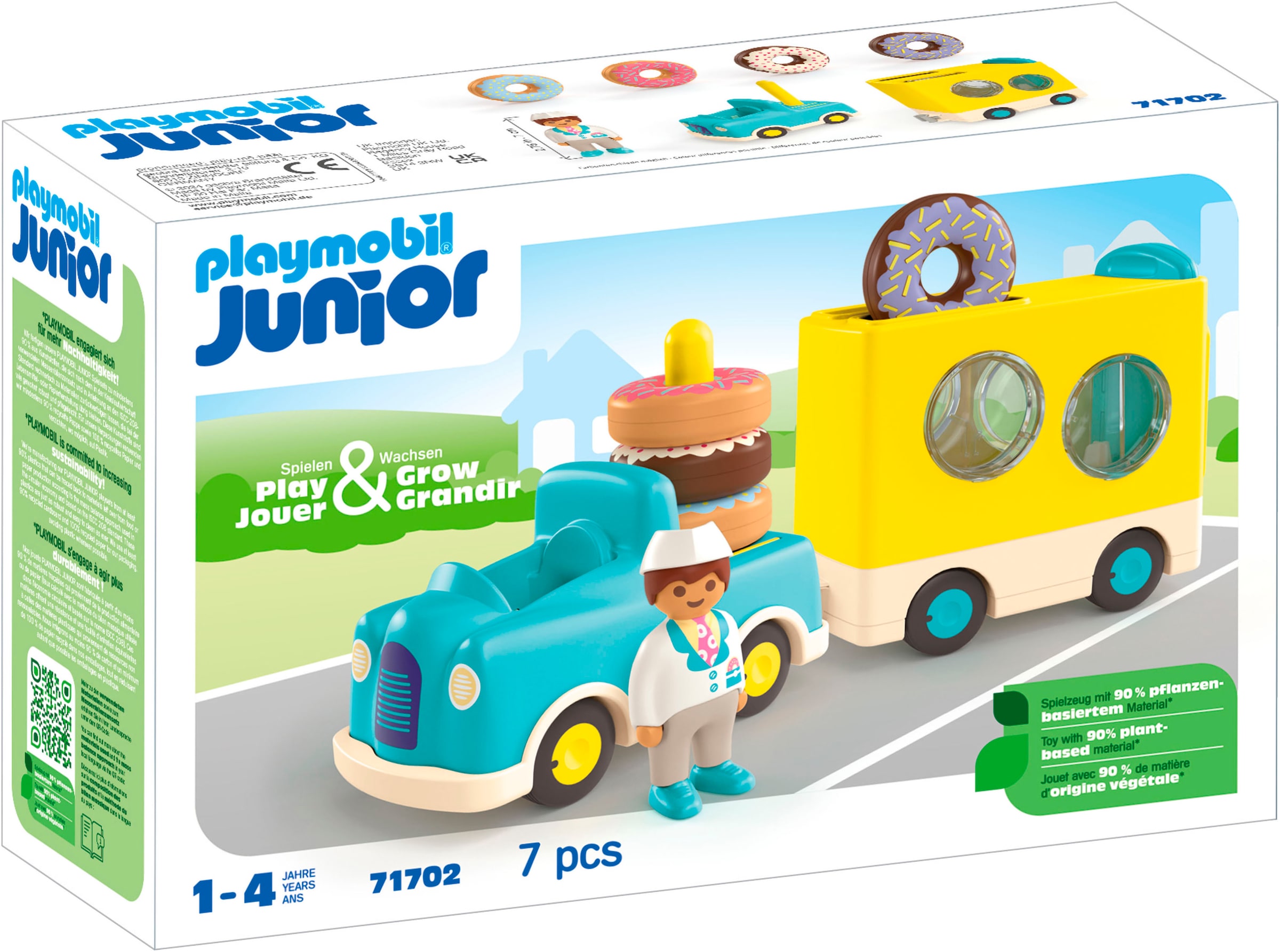 Playmobil® Konstruktions-Spielset »Verrückter Donut Truck mit Stapel- und Sortierfunktion (71702)«, (7 St.), JUNIOR; Made in Europe