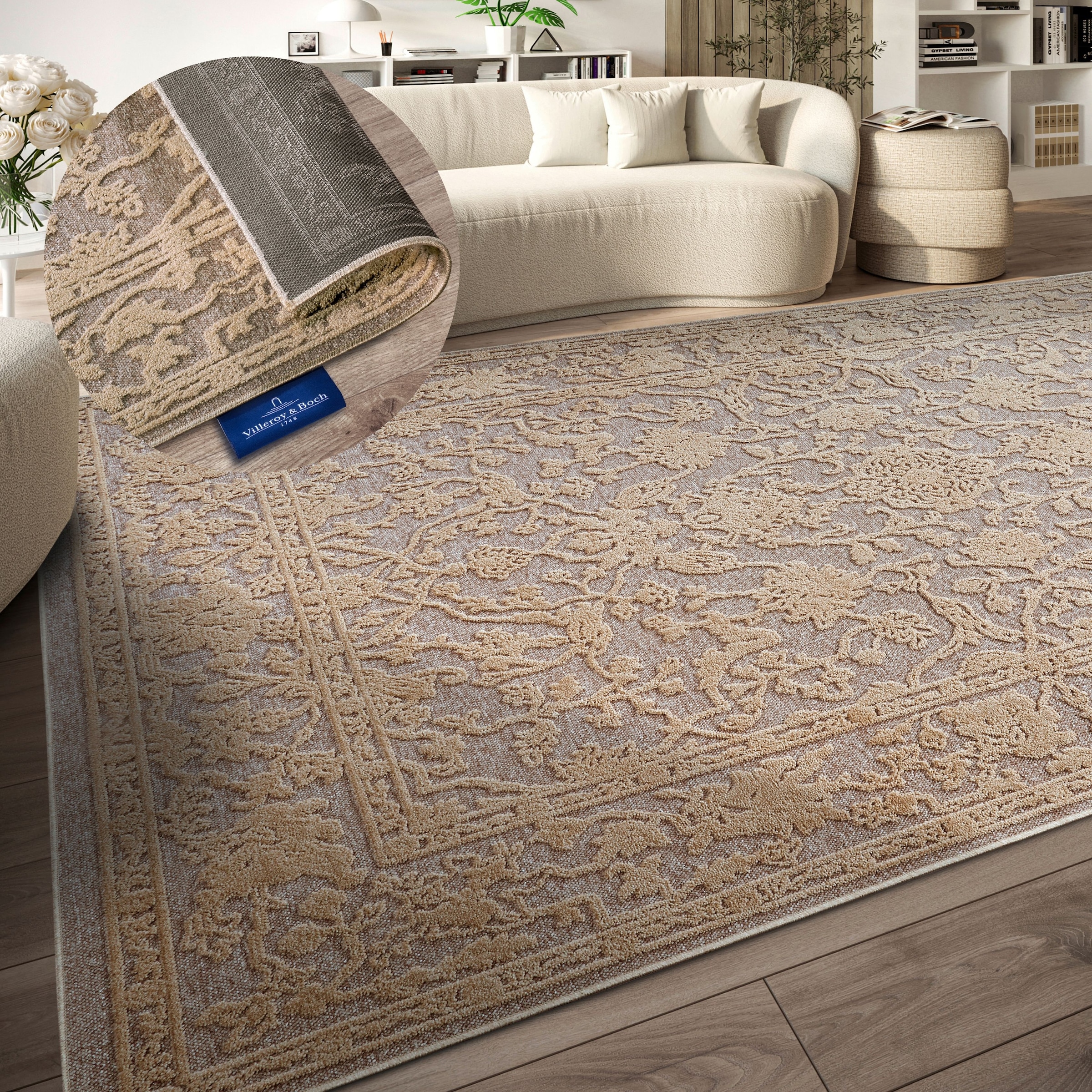 Villeroy & Boch Teppich »Ambroise«, rechteckig, 5,5 mm Höhe, Wohnzimmer, Sc günstig online kaufen