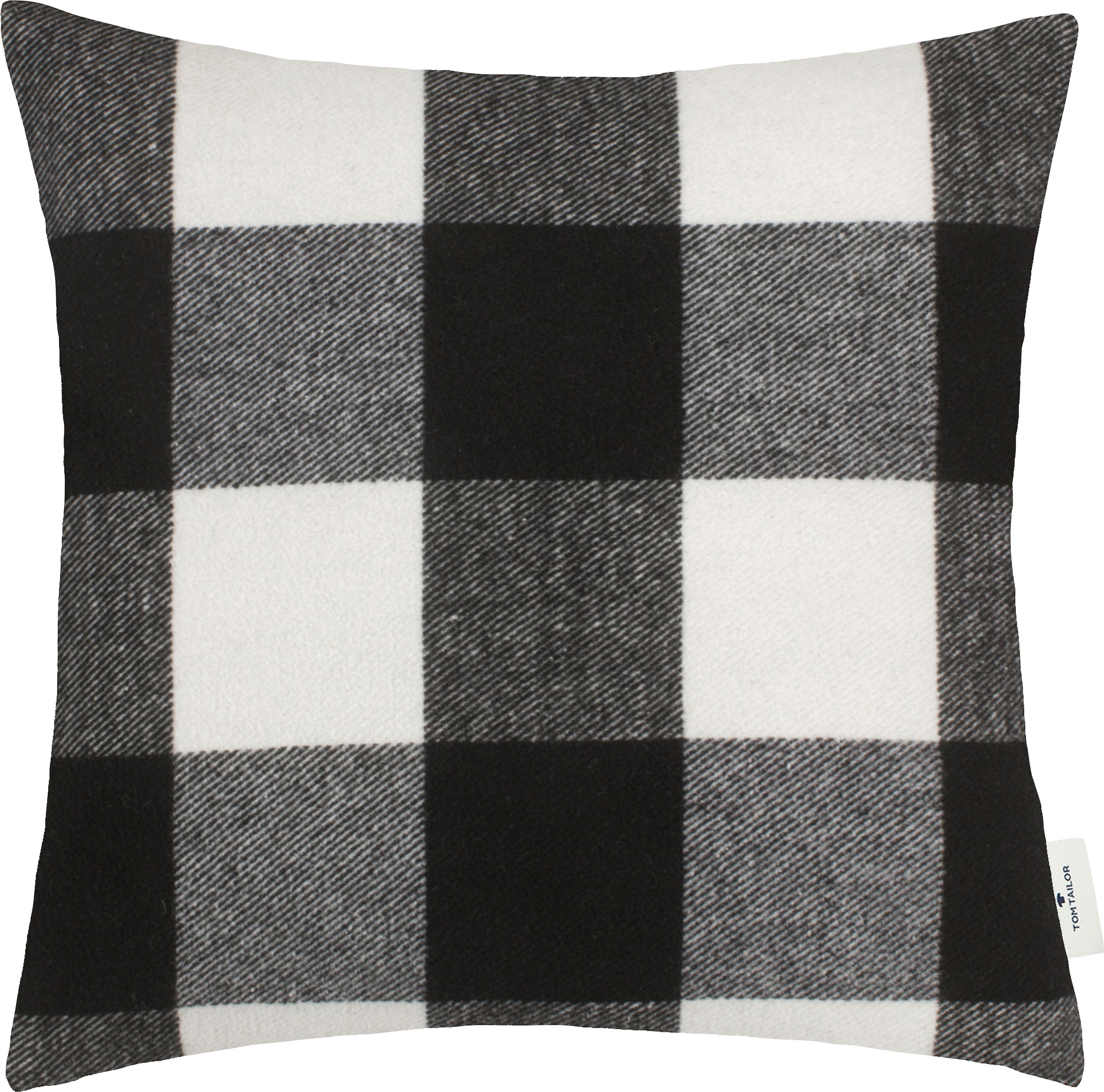 TOM TAILOR HOME Dekokissen »Big Check«, im modernen Salt & Pepper Look, Kis günstig online kaufen