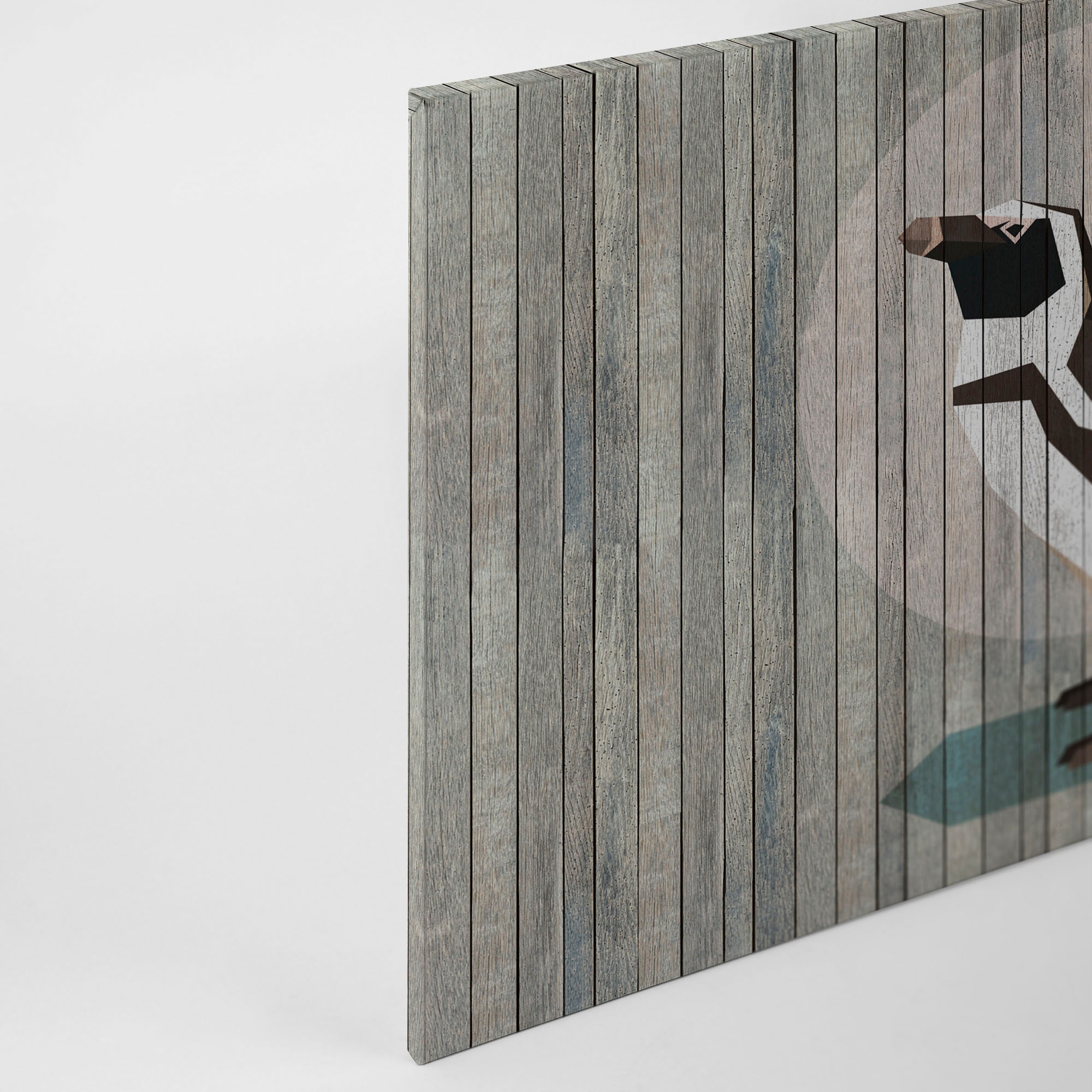 A.S. Création Leinwandbild »born to be wild 4«, Kunst-Tiere-Kinder, (1 St.), Keilrahmen Holzoptik Pinguin Tiere Leinwand-Bild Wohnzimmer modern