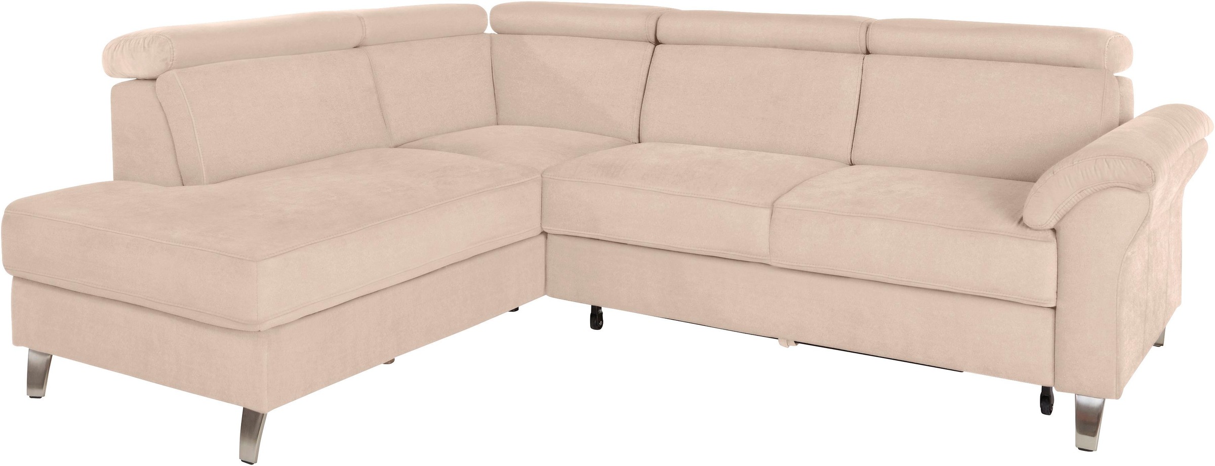 sit&more Ecksofa, inklusive Kopfteilverstellung, wahlweise mit Bettfunktion und Bettkasten