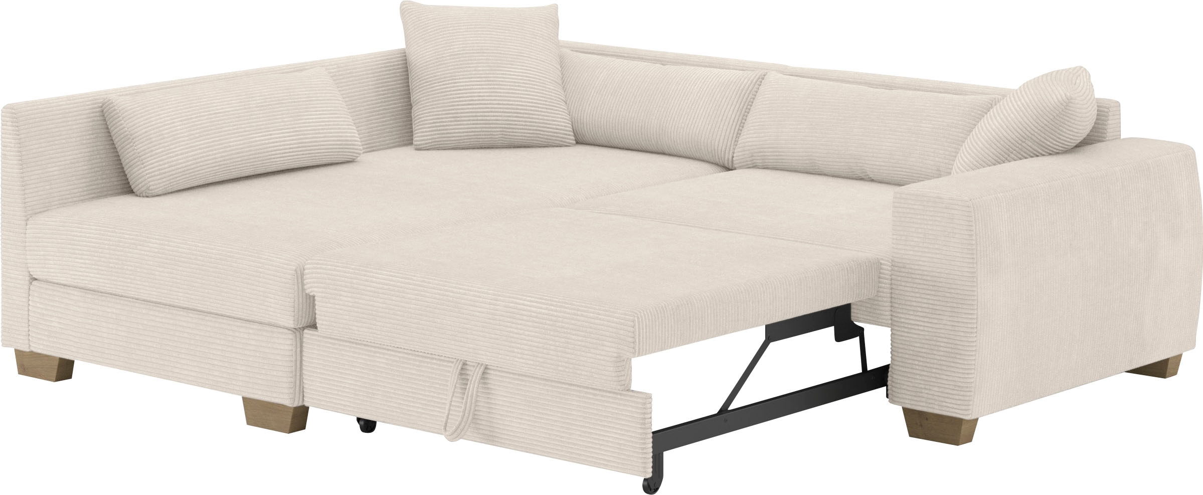 Mr. Couch Ecksofa »Helena L-Form«, Mit Federkern, wahlweise mit Bettfunktion und Taschenfederkern