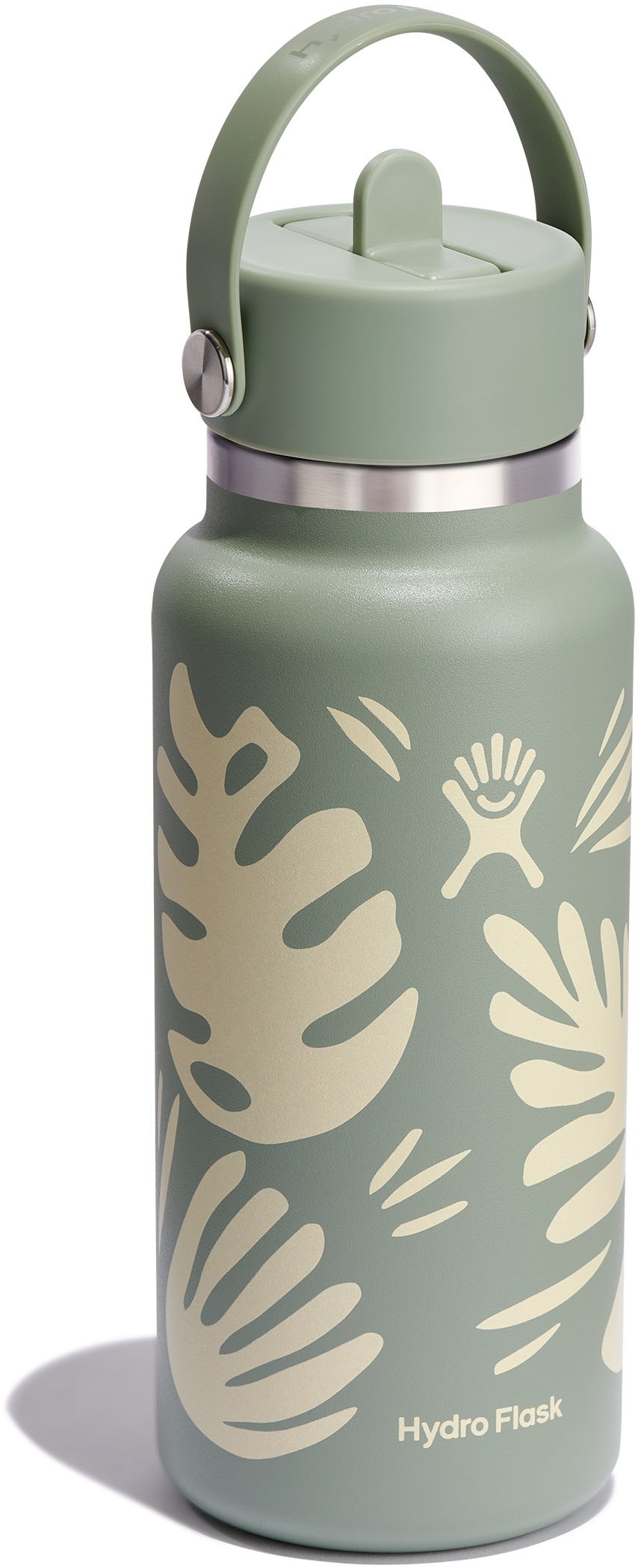 HYDRO FLASK Isolierflasche »32 Oz Wide Flex Straw Cap« TempShield ️ doppelwandige Vakuumisolierung Botanical Bliss Agave 946 ml