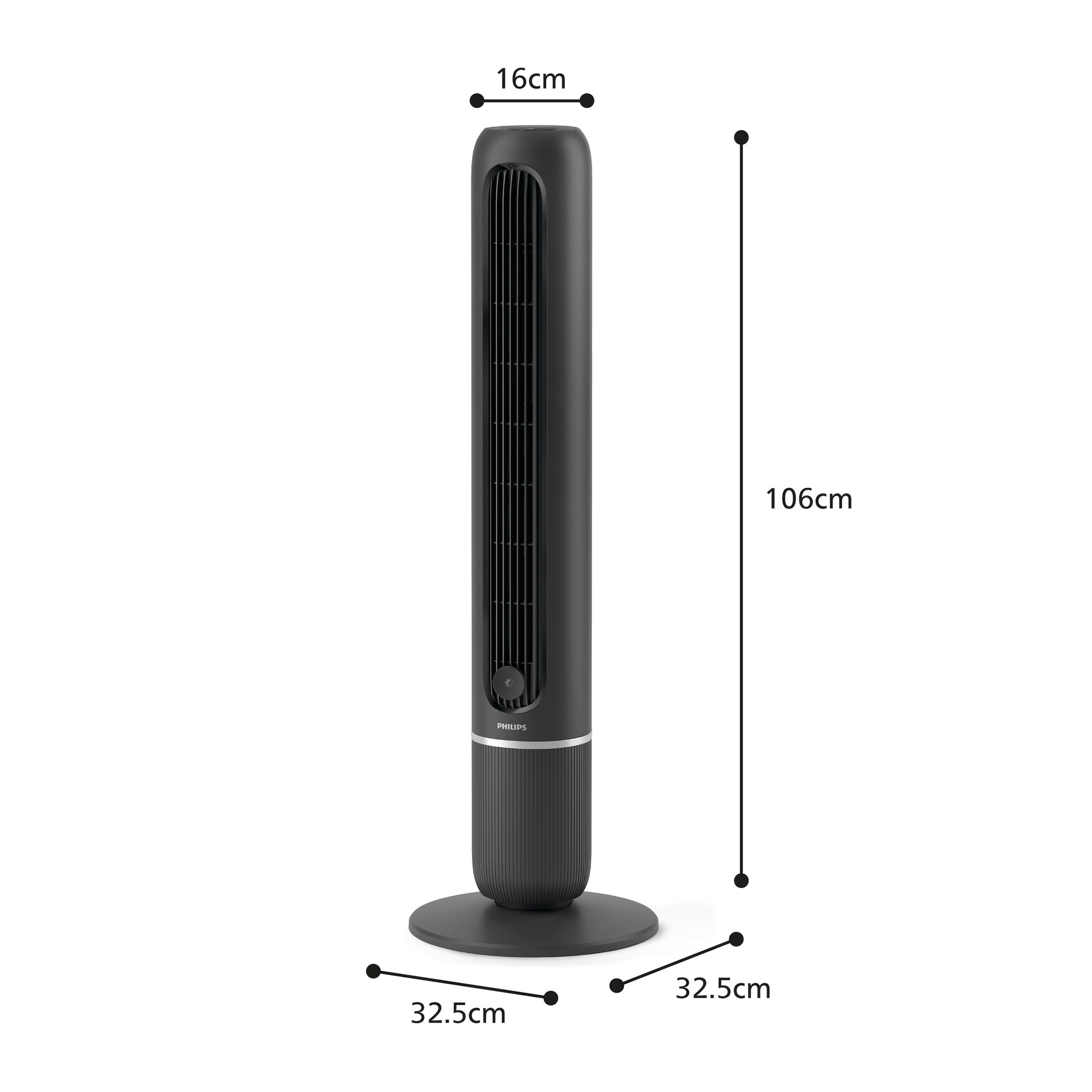 Philips Turmventilator »CX5550 Serie 5000 mit 5 Geschwindigkeiten u. Aromatherapie-Zusatz« Oszillierend, leise, mit Timer u. Fernbedienung