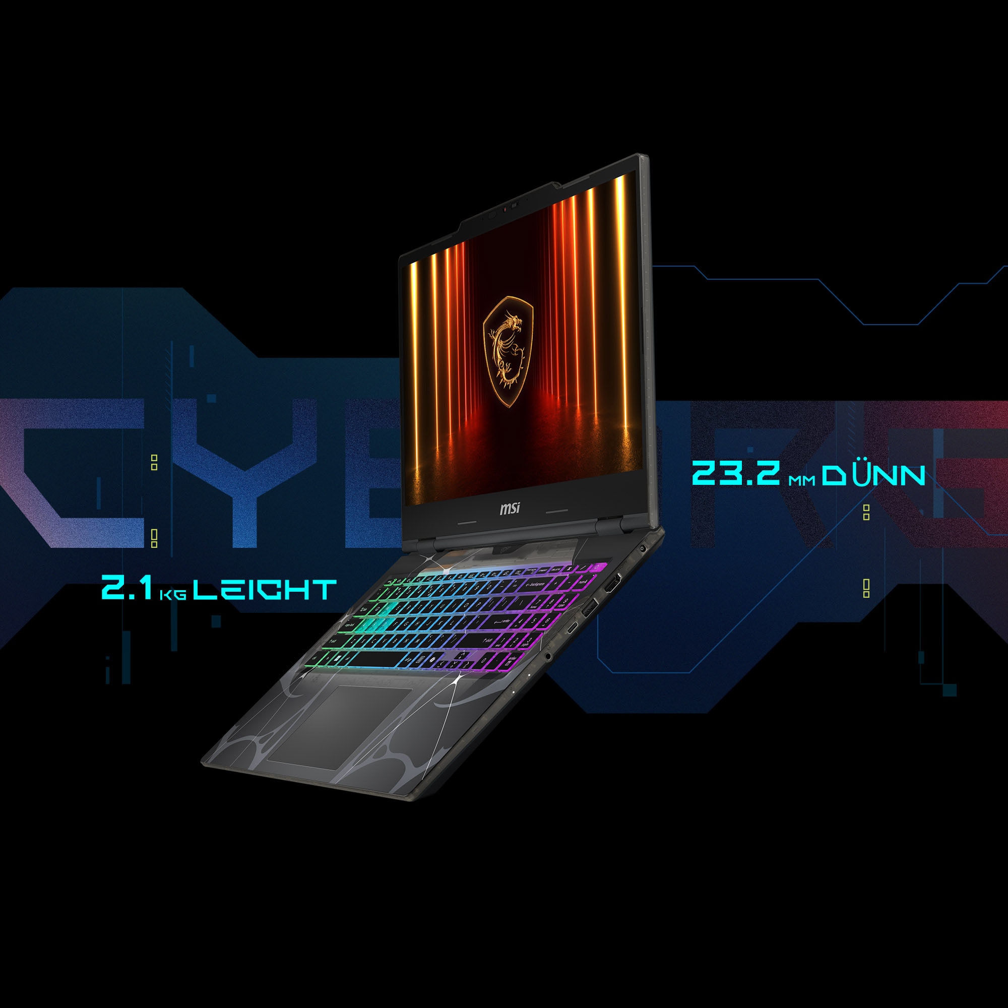 MSI Gaming-Notebook »Cyborg A15 AI B2HWGKG-089« 39,6 cm / 15,6 ″ AMD Ryzen 7 GeForce RTX 5070 1.000 GB SSD