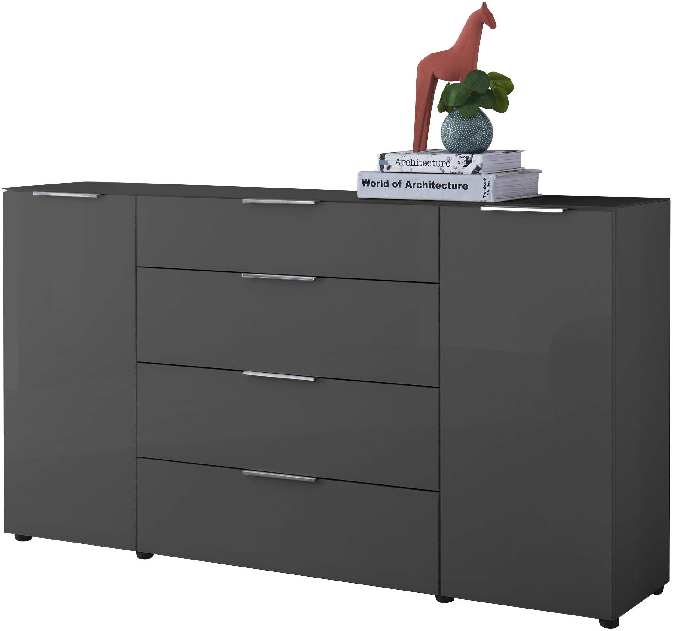 HBZ Kommode »Santorin, BxHxT 180x99x40 cm«, (1 St.), Breite 180cm, Softclose für Türen und Schubkästen, Melaminbeschichtung