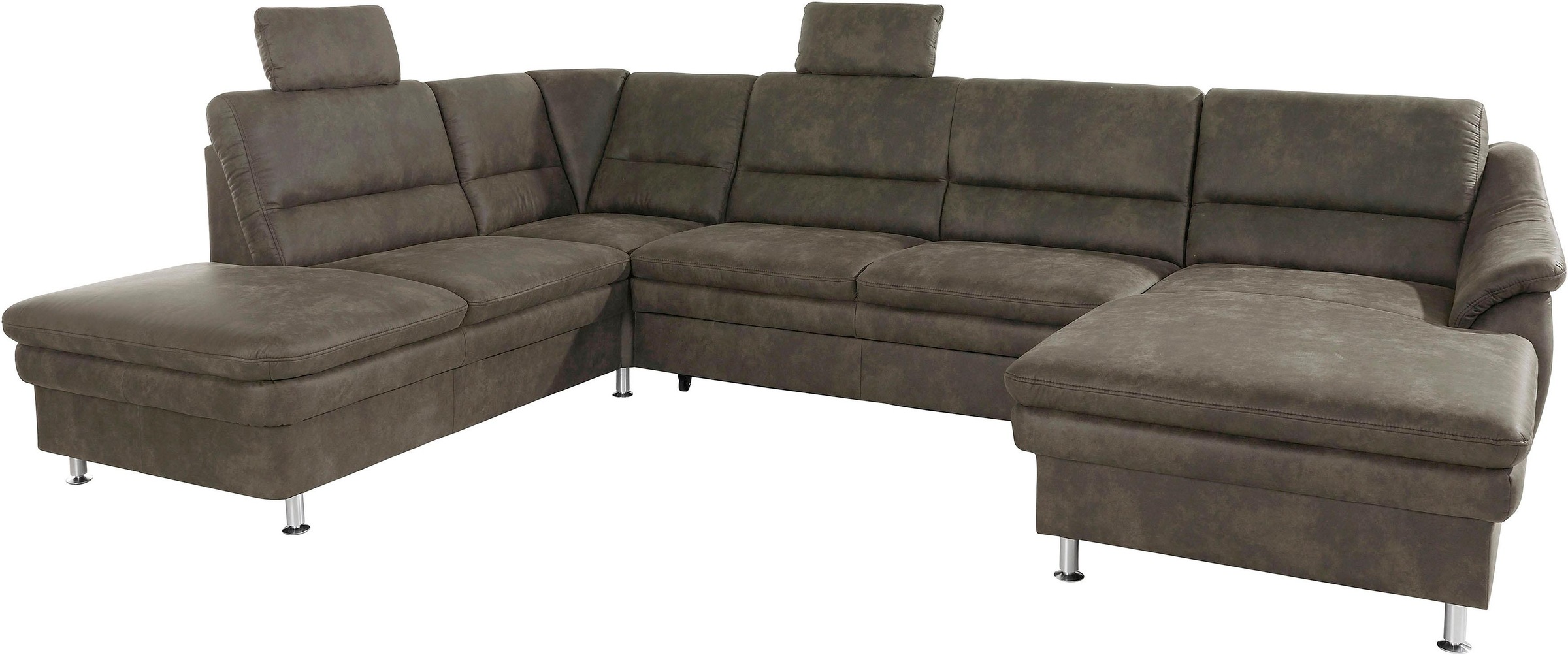 sit&more Wohnlandschaft »Cardoso U-Form«, mit Federkern und Kopfstützen, mit Bettfunktion und Relaxfunktion