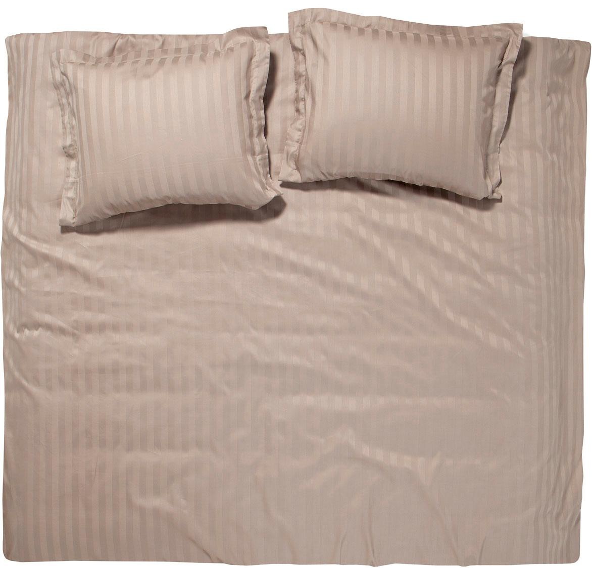 damai Bettwäsche »Streifsatin«, (2 tlg.), in Mako Satin Qualität, 100% Baumwolle, Bett- und Kopfkissenbezug mit Reißverschluss, kühlende Sommerbettwäsche, ganzjährig einsetzbar