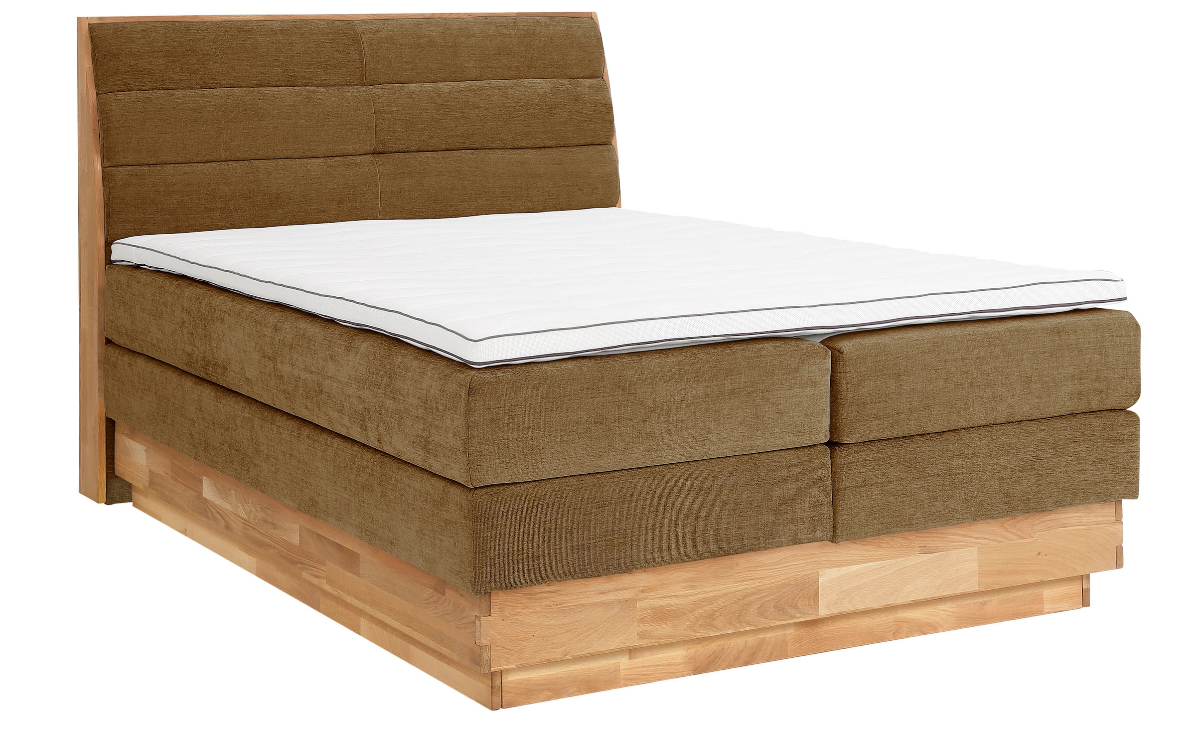 OTTO home Boxspringbett »Jenna« ohne LED-Beleuchtung, mit zertifizierten, recycelten Bezugsstoffen