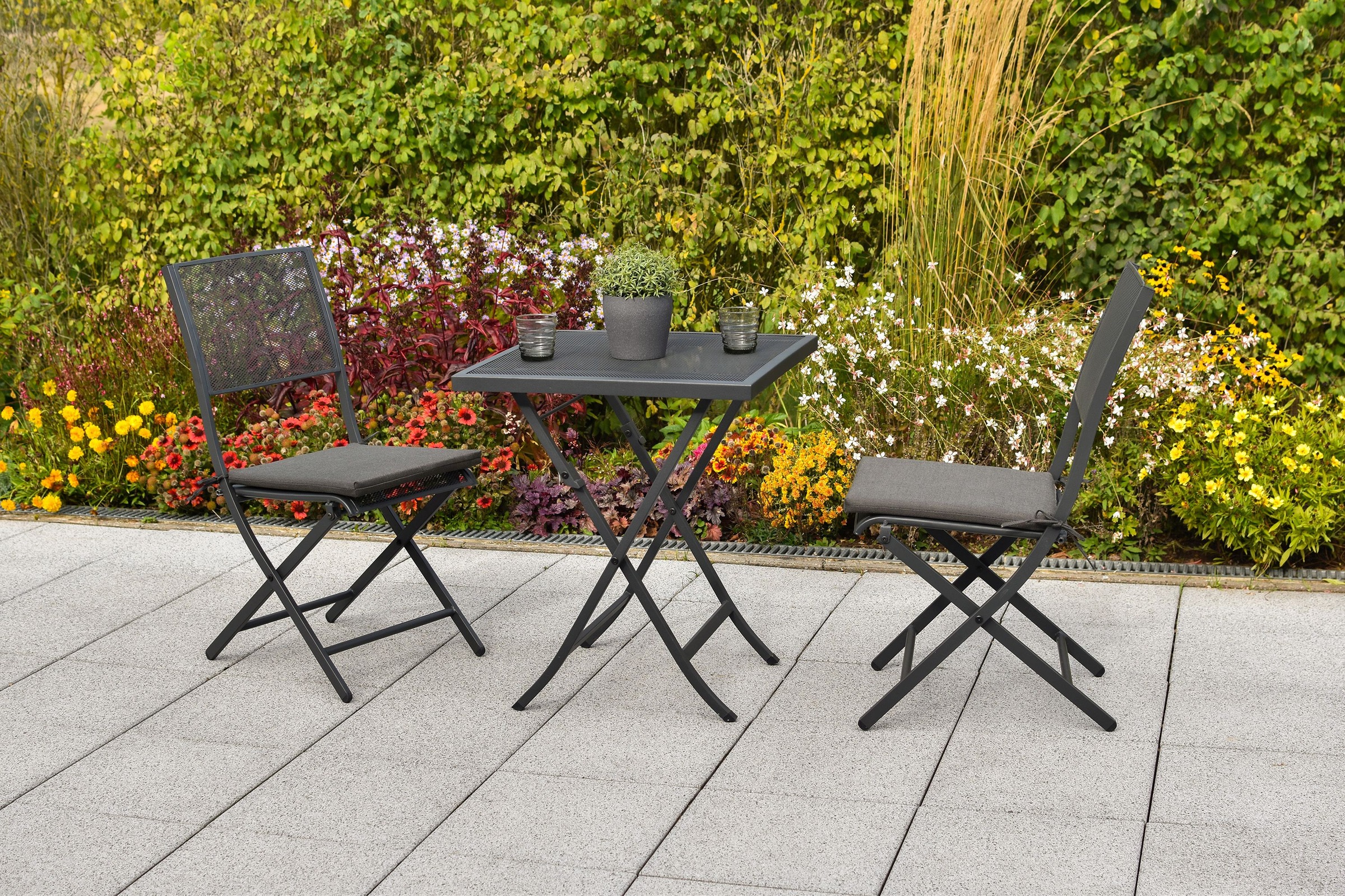 MERXX Garten-Essgruppe »»Samos«« Set, Inkl. Kissen, pulverbeschichtetes Sta günstig online kaufen