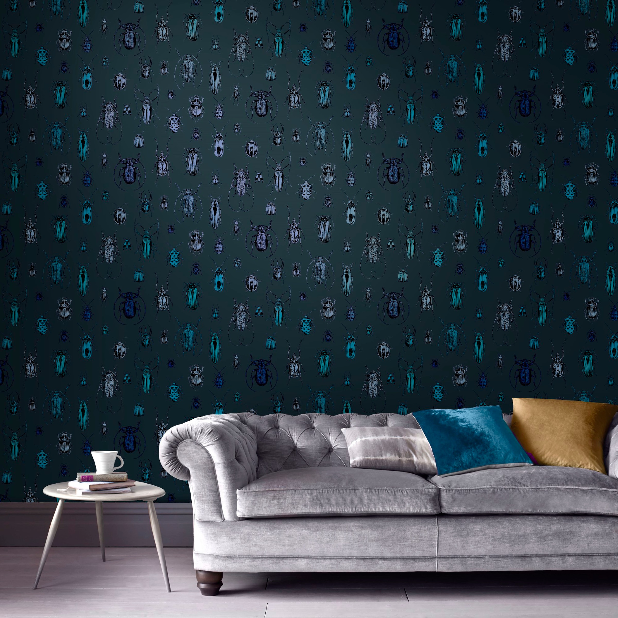 Superfresco Easy Vliestapete »Superfresco Easy Vliestapete Bugs Blau« animal print glatt Superfresco Easy Vliestapete Bugs Blau