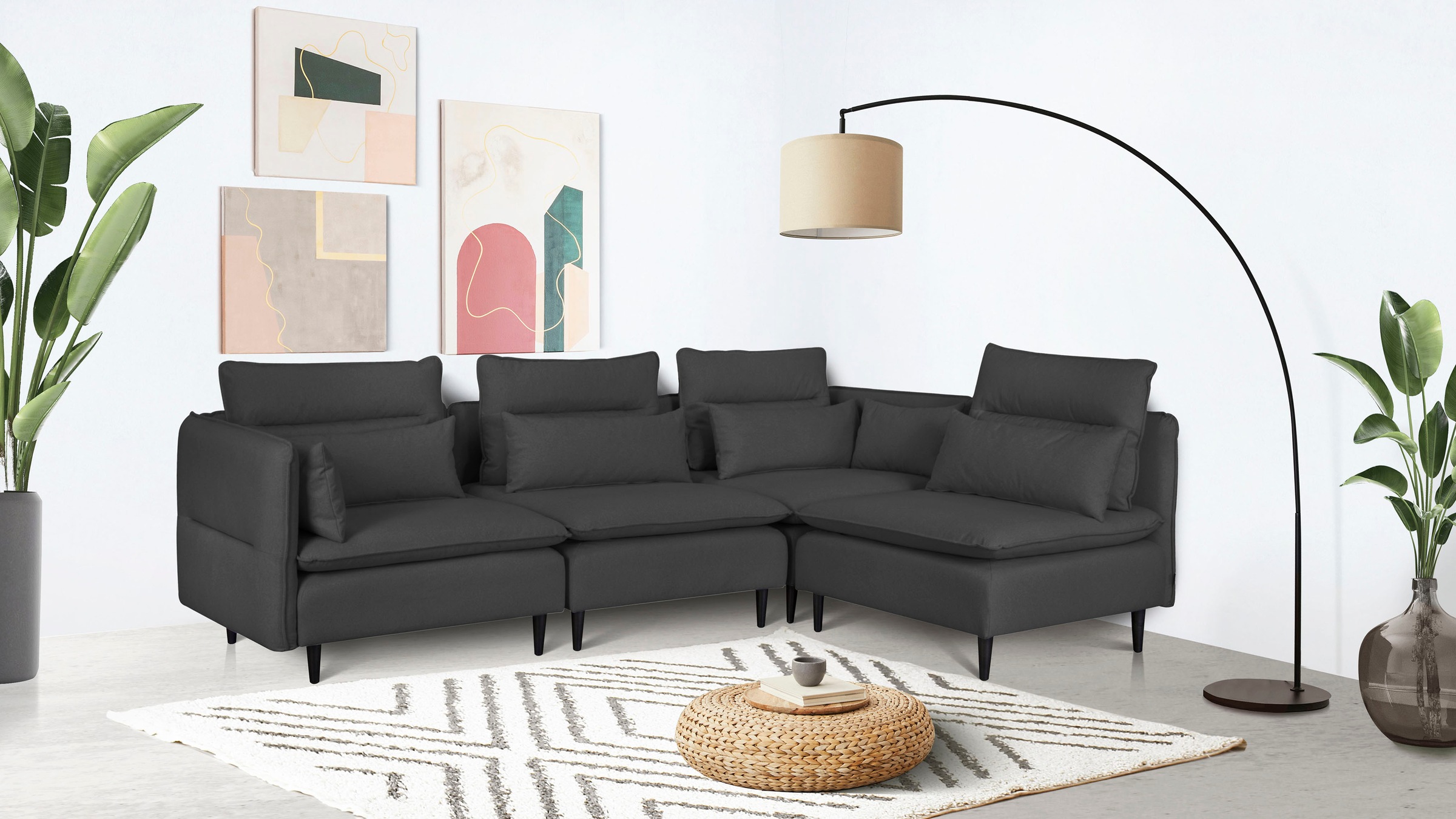 andas Ecksofa »ALVIK L-Form«, zusammengesetzt aus Modulen, erweiterbar mit günstig online kaufen