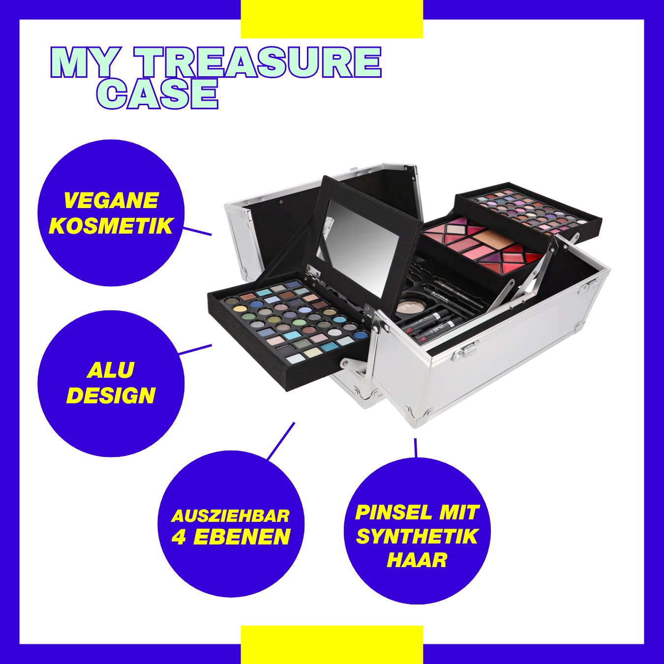 ZMILE COSMETICS Kosmetik-Koffer »My Treasure Case«, (113 tlg.), mit veganer günstig online kaufen