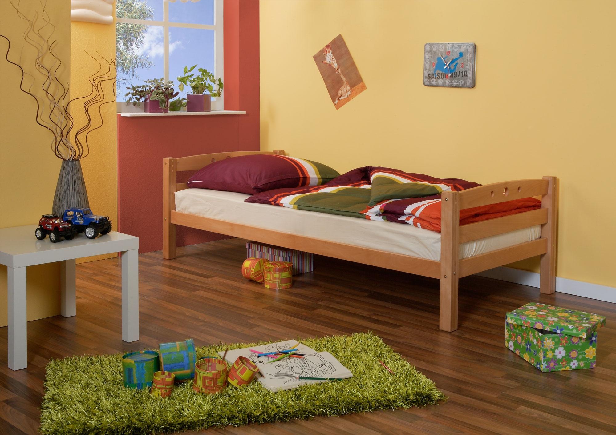 Ticaa Hochbett "Tolly", mit Rollrost, Buche günstig online kaufen