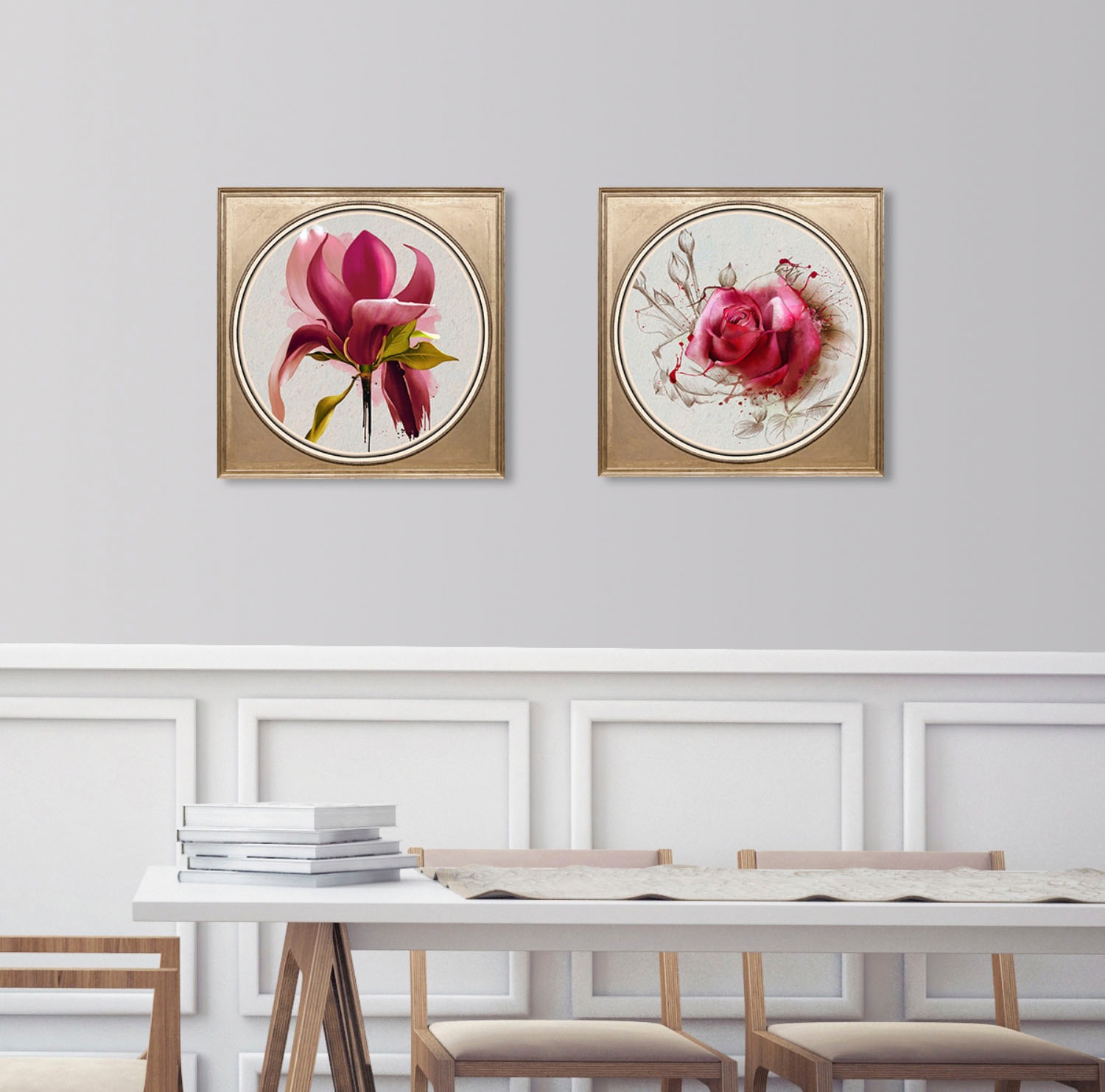 queence Acrylglasbild »Rose«, Blumen-Blumenbilder-Kunst-Pflanzen-Pflanzenbi günstig online kaufen