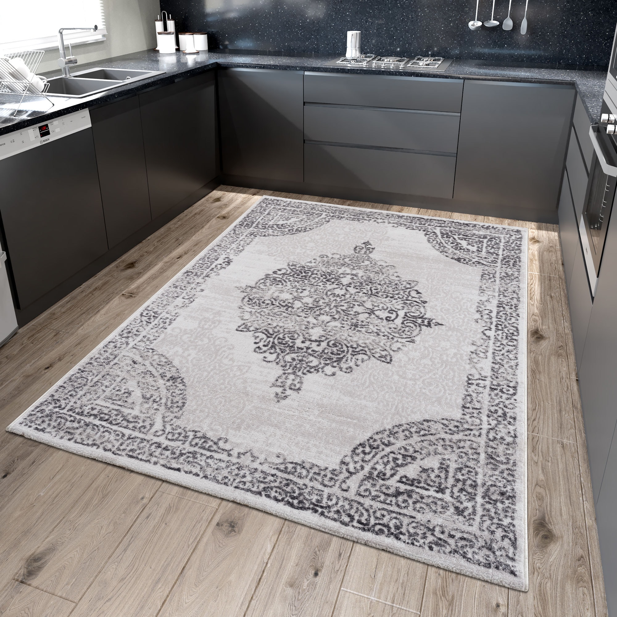 Sanat Teppich »Evra 7001«, rechteckig, 22 mm Höhe, Wohnzimmer, Kurzflor, modern, Läufer