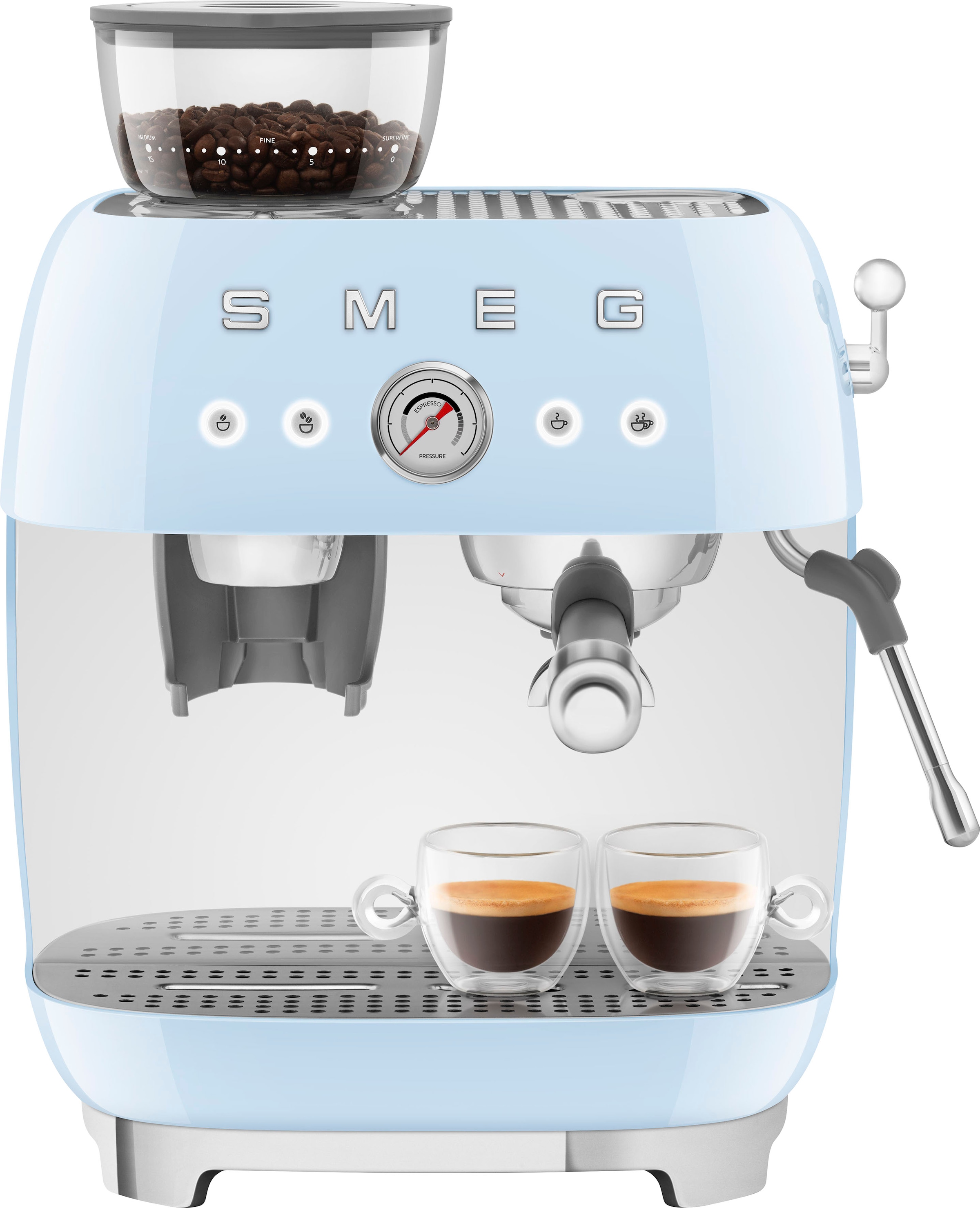 Smeg Espressomaschine »EGF03PBEU«, mit integrierter Kaffeemühle günstig online kaufen