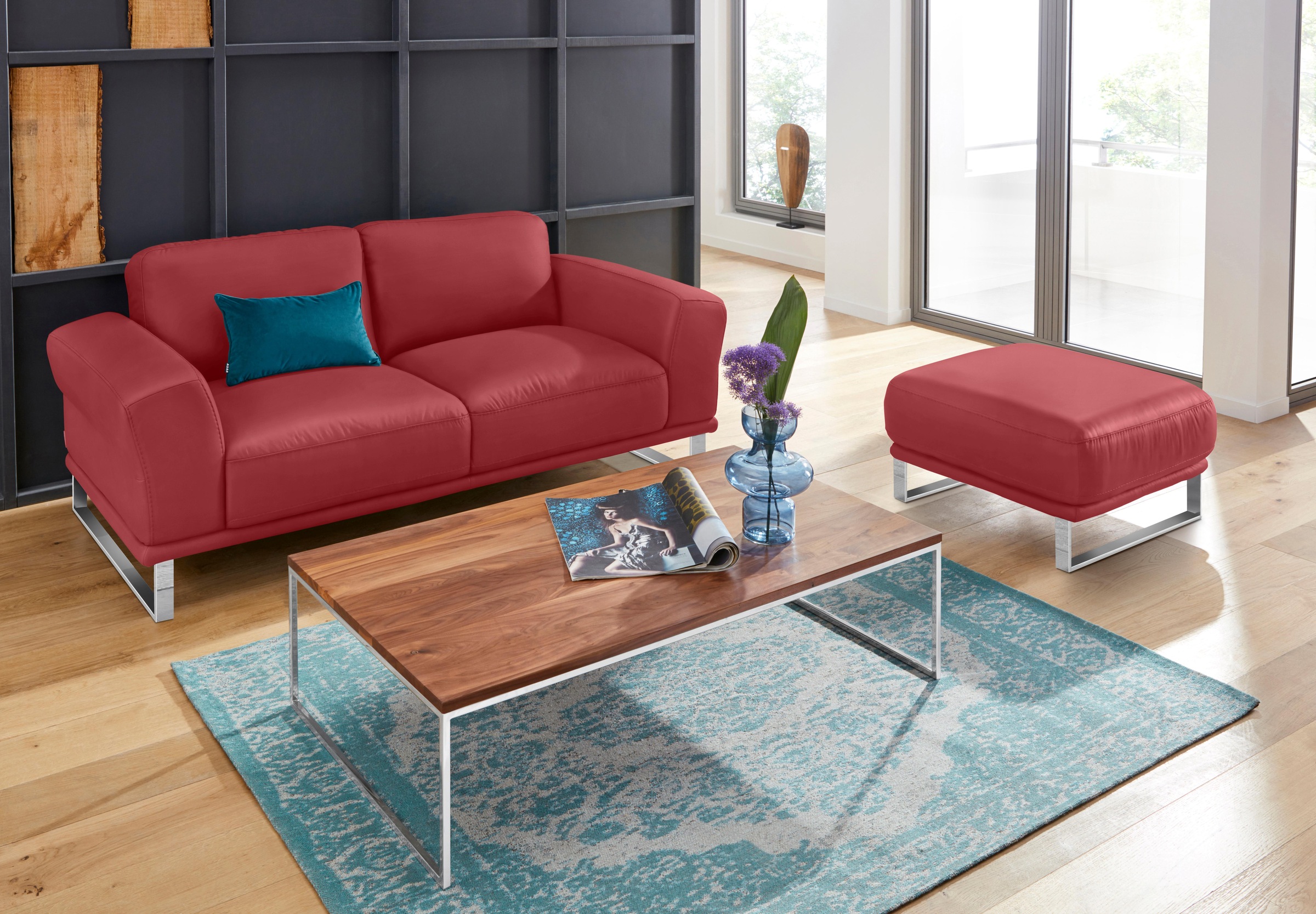 W.SCHILLIG 2-Sitzer »montanaa«, mit Metallkufen in Chrom glänzend, Breite 192 cm