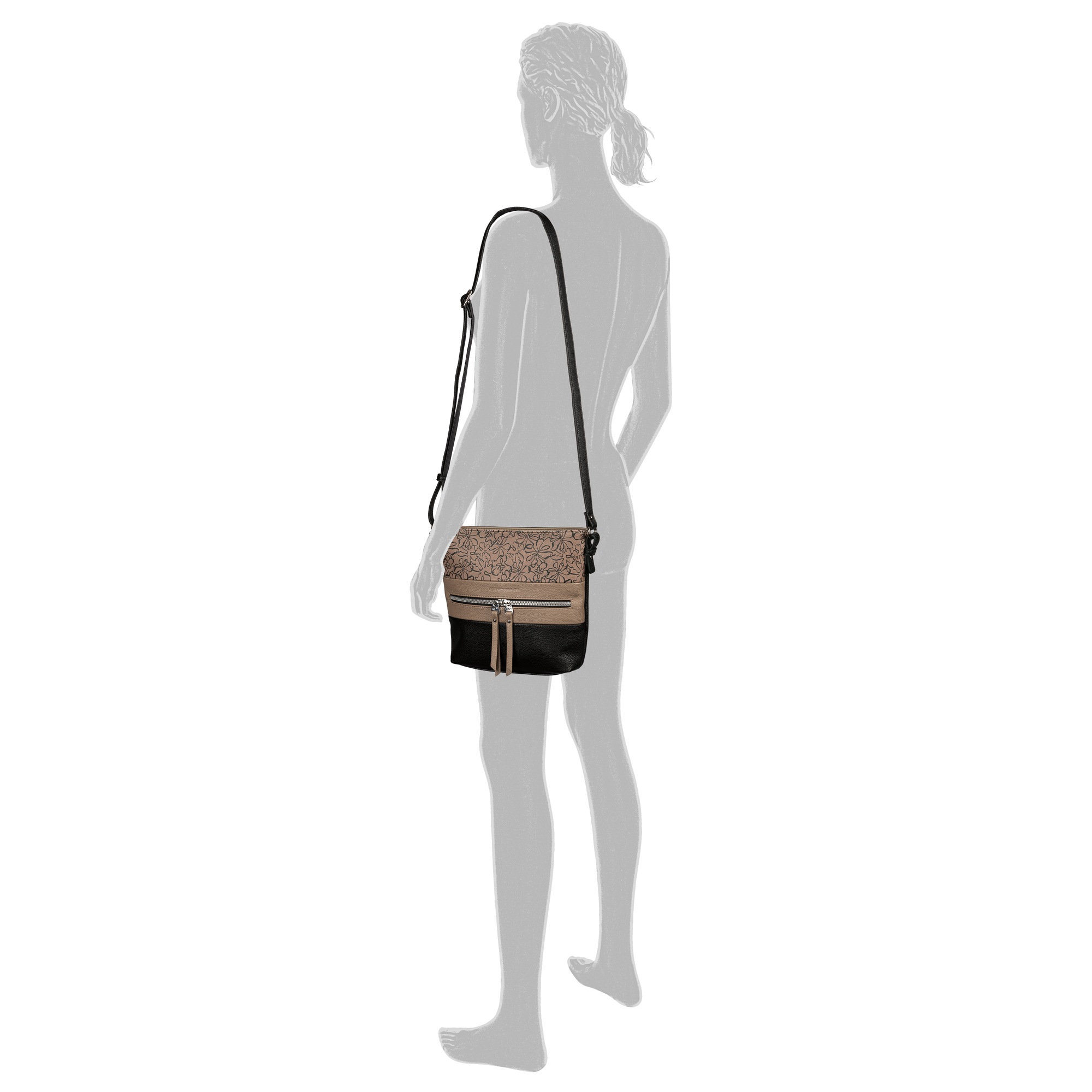TOM TAILOR Umhängetasche »Ellen« Damen Schultertasche, mit hochglänzendem Reißverschluss-Eyecatcher