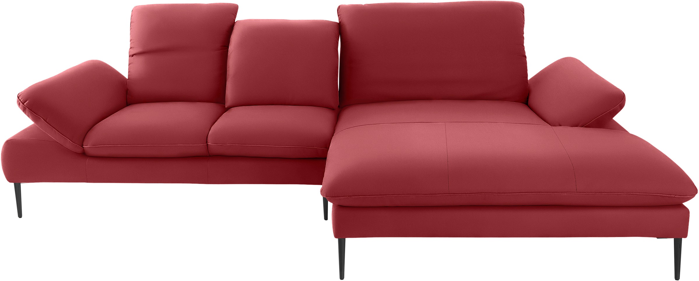 W.SCHILLIG Ecksofa »enjoy&MORE, Designsofa, elegant und bequem, L-Form«, Sitztiefenverstellung, Füße schwarz pulverbeschichtet, Breite 310 cm