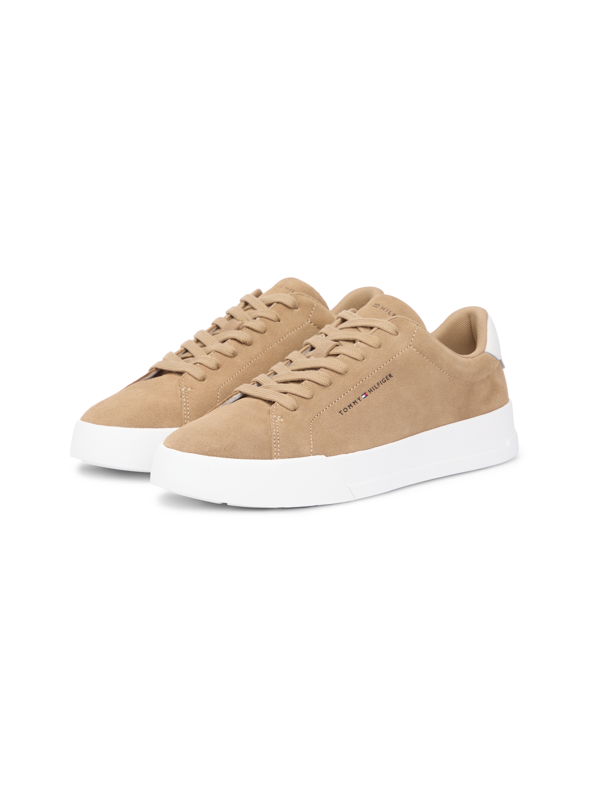 Tommy Hilfiger Sneaker »TH COURT CORE SUEDE«  Freizeitschuh, Halbschuh, Schnürschuh mit seitlicher Logoprägung