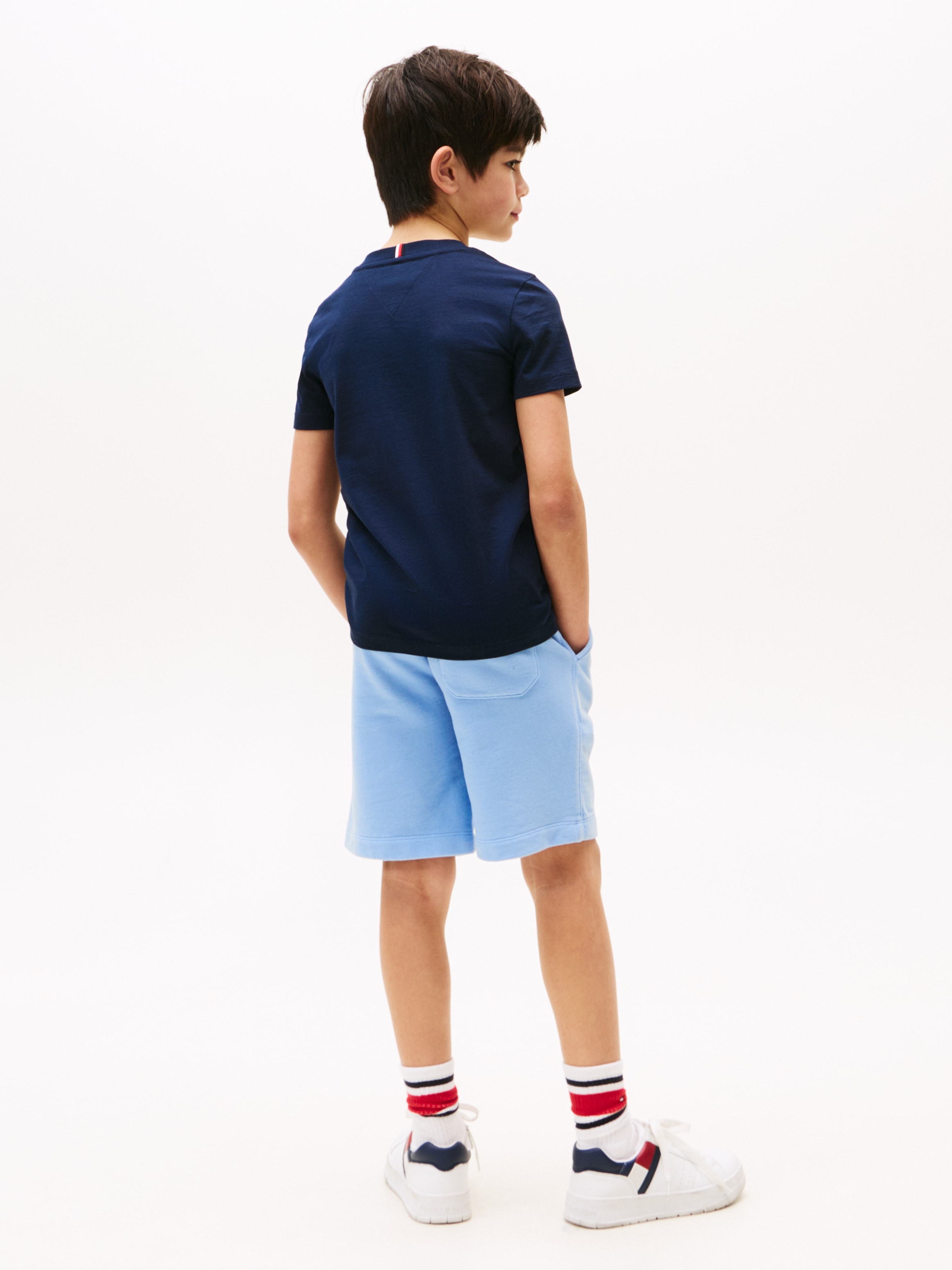 Tommy Hilfiger T-Shirt »TOMMY SCRIPT FLAG PRINT TEE SS«, für Kinder bis 16 Jahre, mit Logo-Print