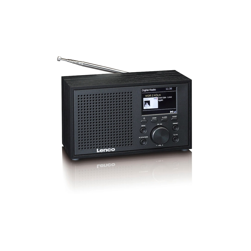 Lenco Digitalradio (DAB+) »DAR-017 DAB+/FM Radio mit Bluetooth«, (Bluetooth Digitalradio (DAB+) 3 W)