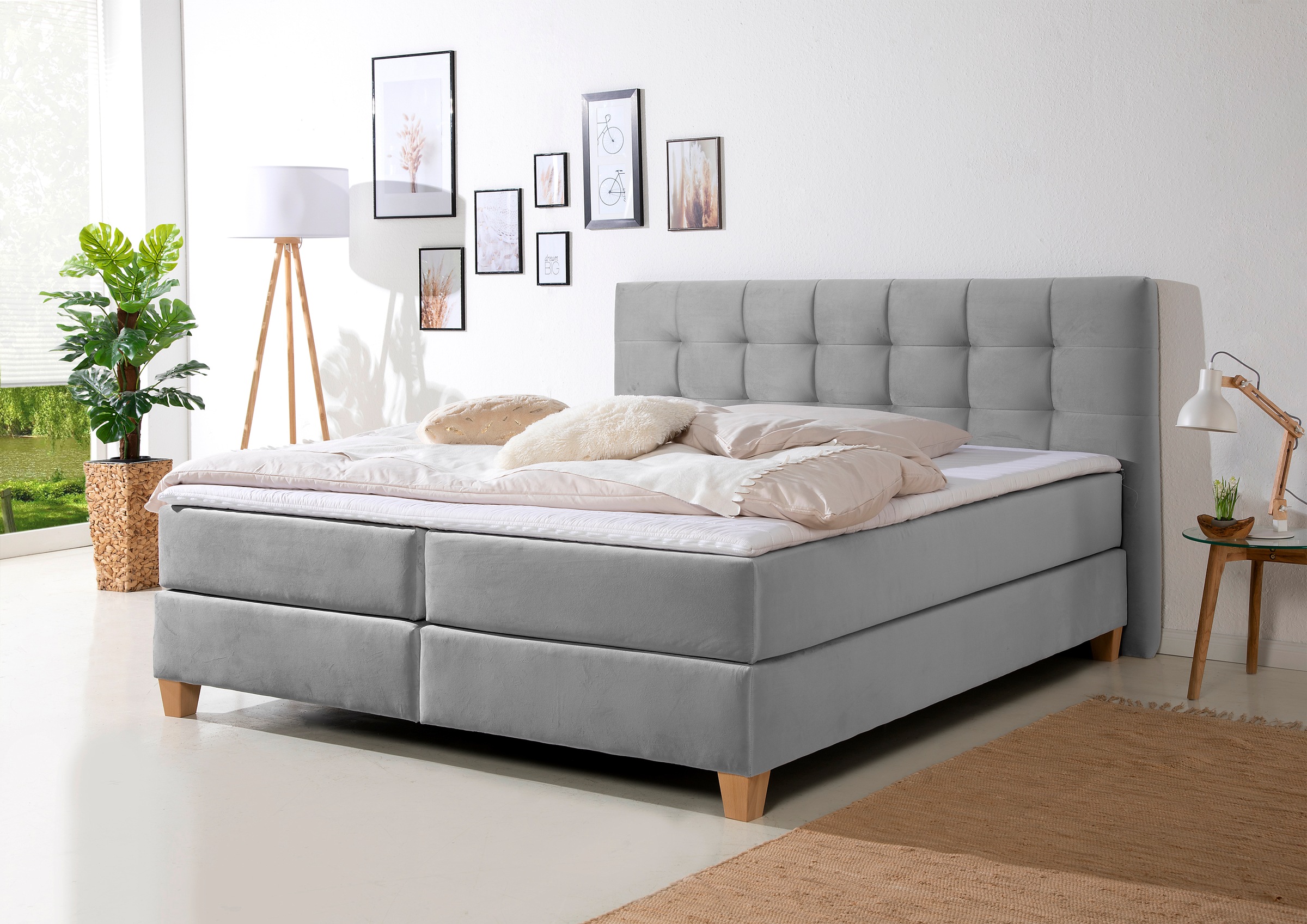 8. Bild von Home affaire Boxspringbett »Moulay«, inkl. Topper, in Überlänge 220 cm, 3 Härtegrade, auch in H4