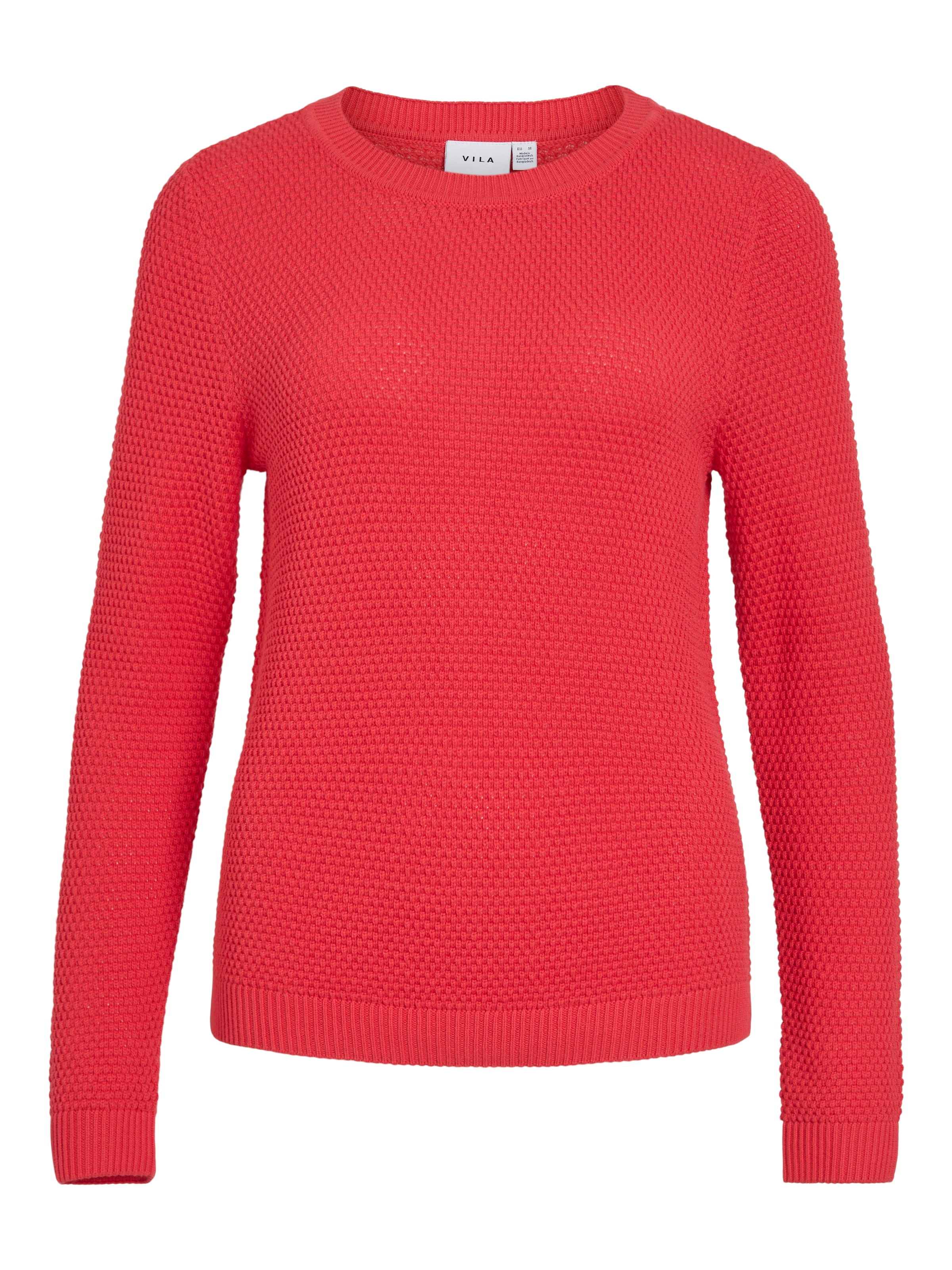 Vila Rundhalspullover »VIDALO O-NECK L/S KNIT TOP- NOOS« Baumwolle, regular fit