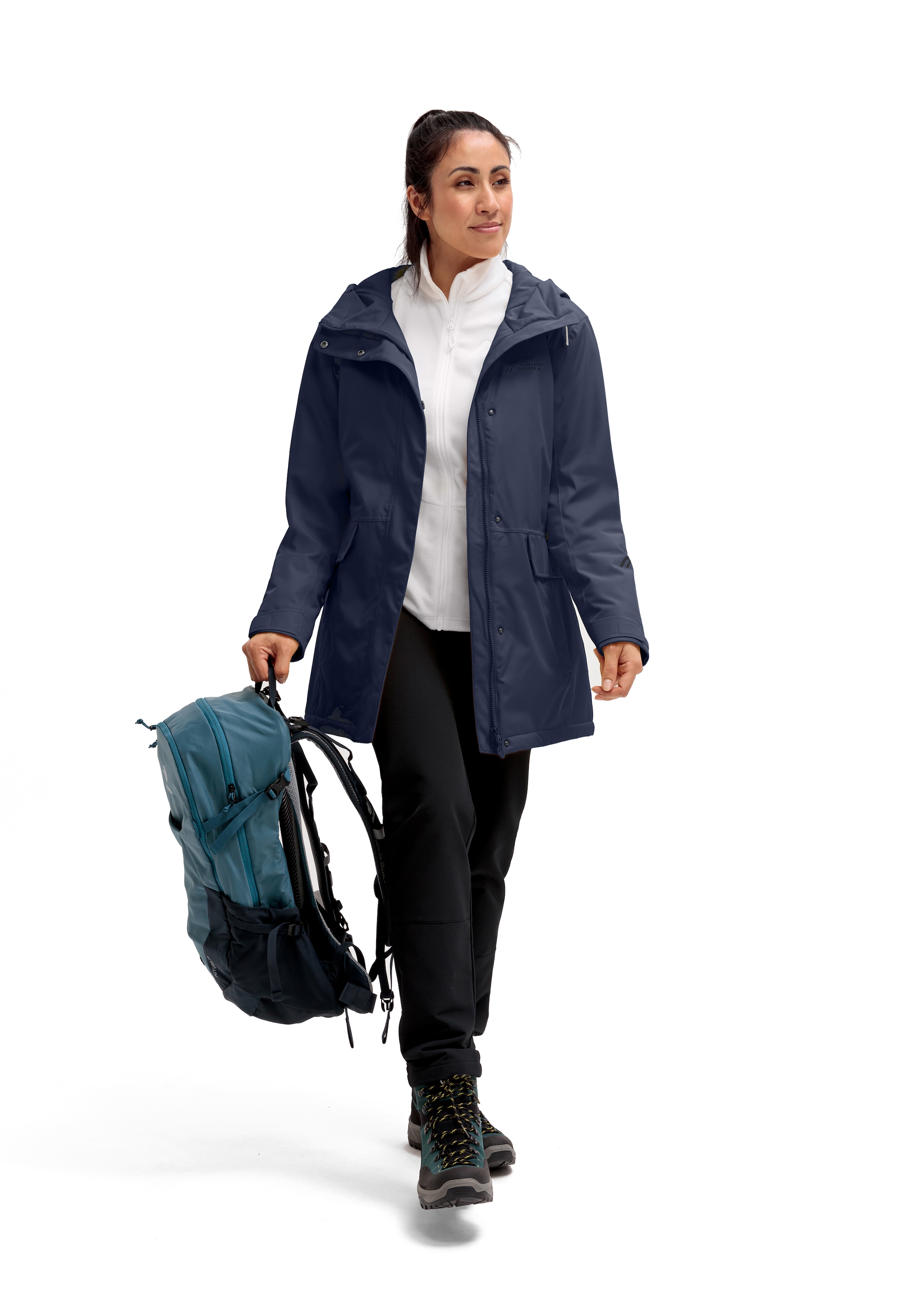 Maier Sports Winterjacke »Lisbon Coat« Damen Wintermantel, wattierte Regenjacke, wasserdicht + atmungsaktiv