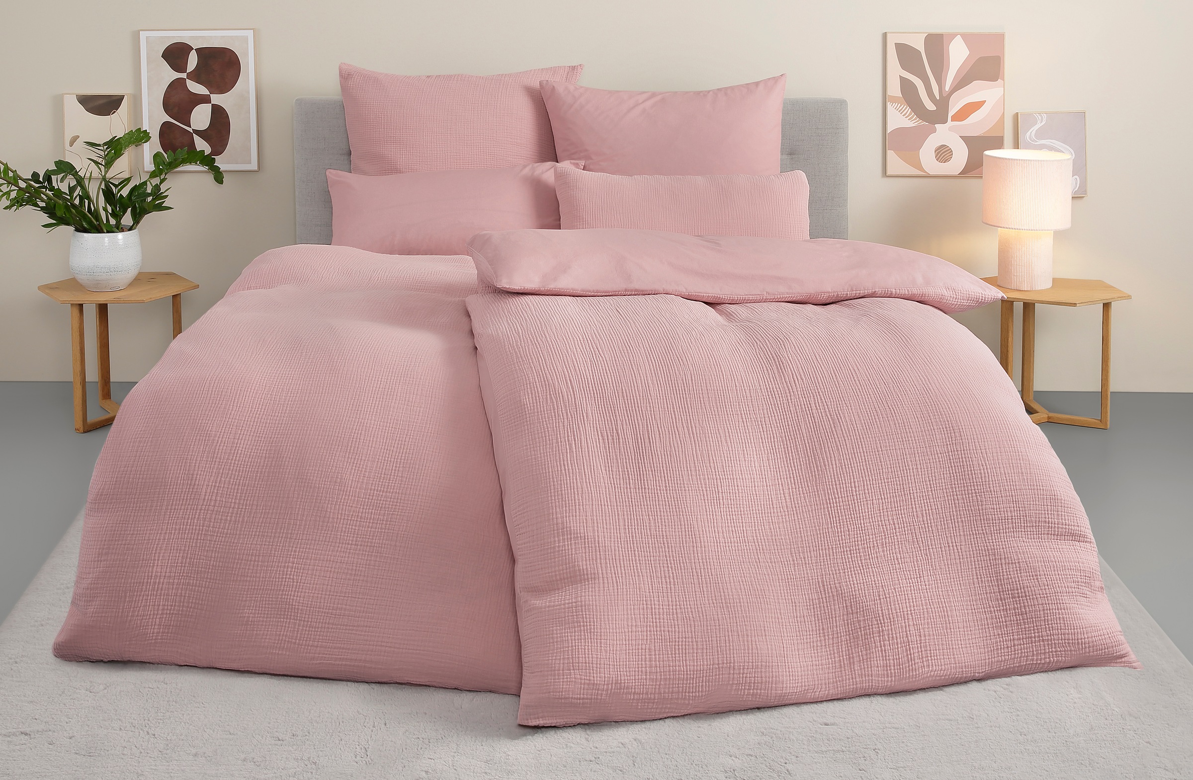 my home Wendebettwäsche »Sari3«, Bettwäsche aus 100% Baumwolle in weichem M günstig online kaufen