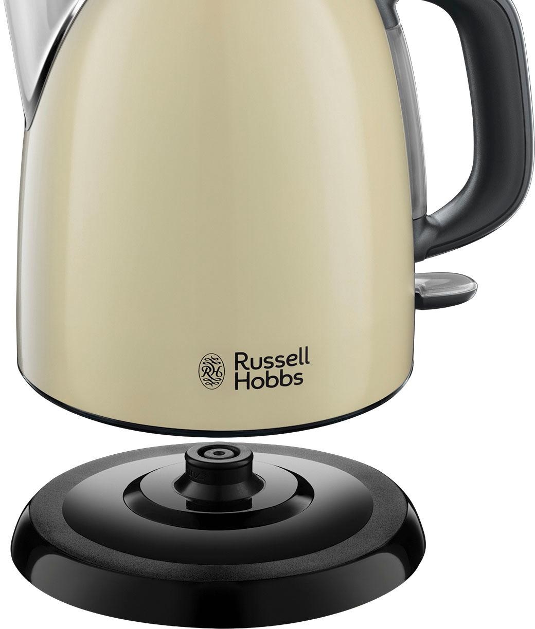 RUSSELL HOBBS Wasserkocher »Colours Plus+ Cream 24994-70«, 1 l, 2400 W, Edelstahl, Schnellkochfunktion, Perfect-pour-Ausgustülle, Kalkfilter