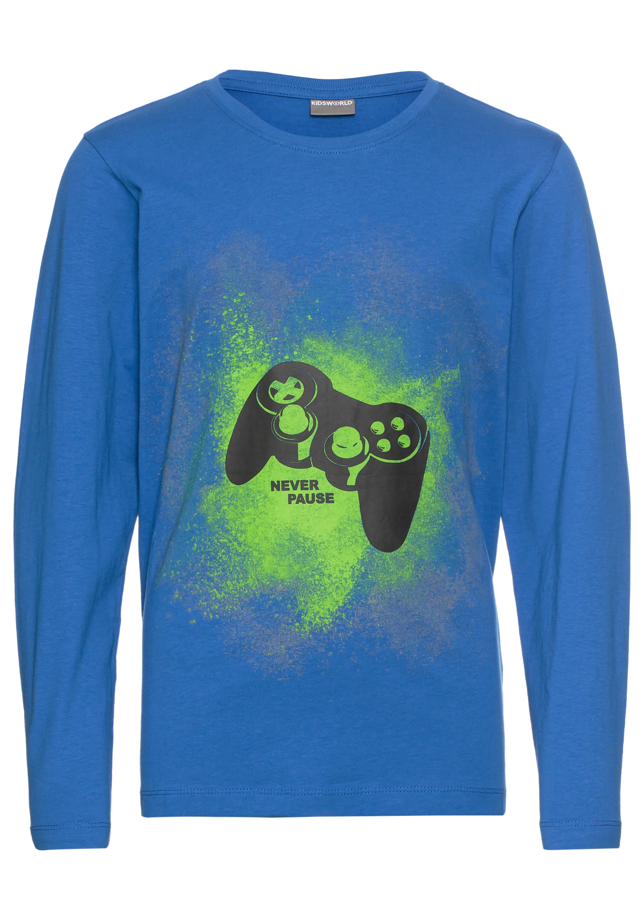 KIDSWORLD Langarmshirt »GAMER«, Langarm, Basic-Passform, mit trendigem Aufdruck