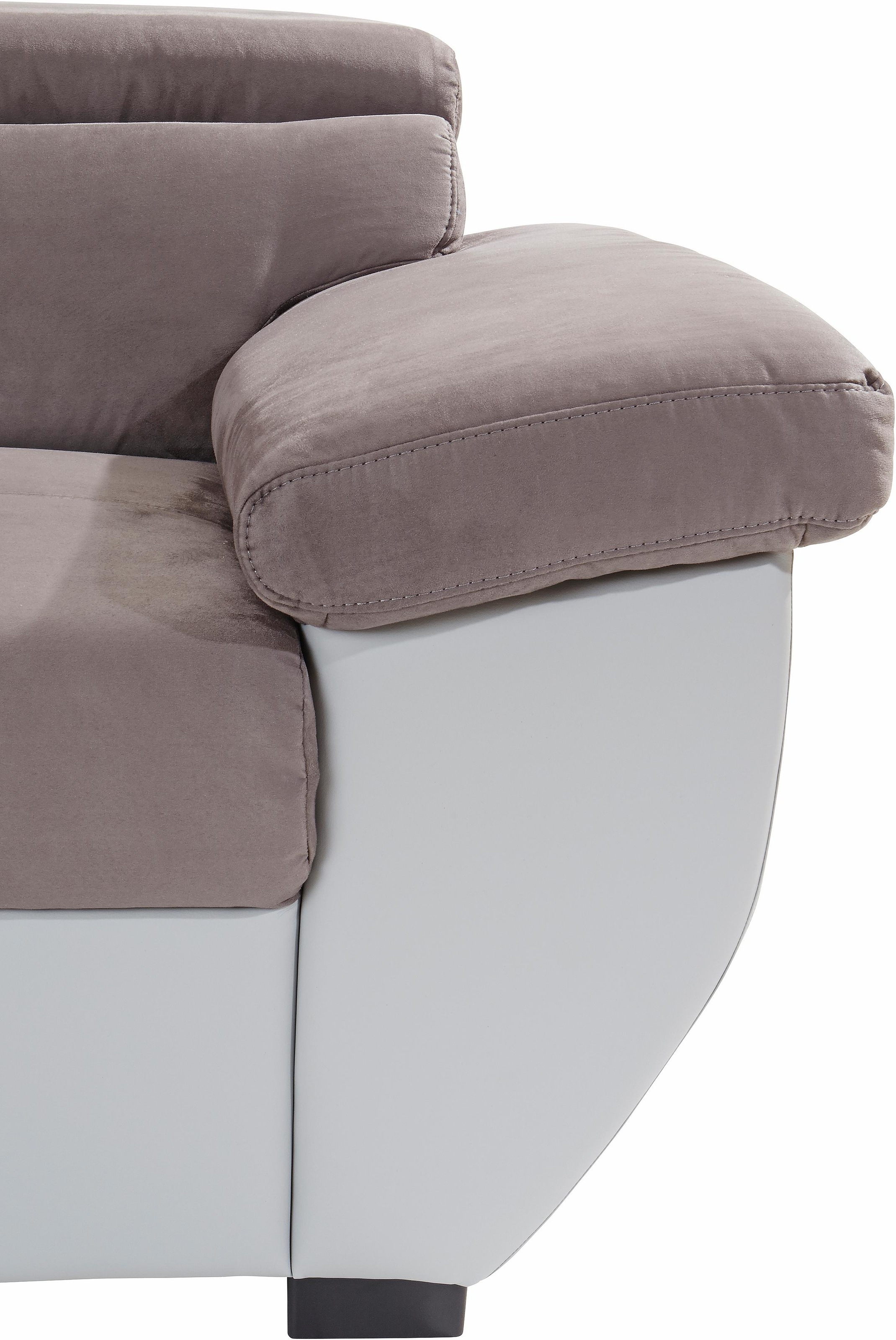 COTTA 2-Sitzer »Speedway«, Big-Sofa mit Kopfteilverstellung
