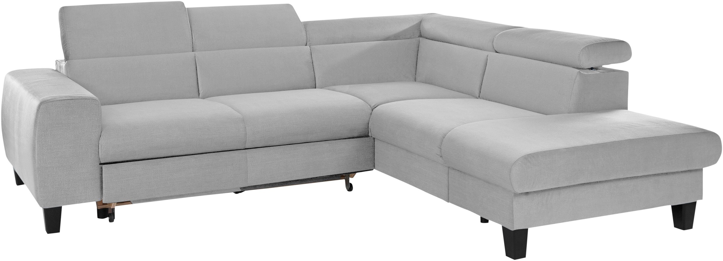 COTTA Polstergarnitur »Morven L-Form«, (Set), Set bestehend aus: Ecksofa mit Kopfteilverstellung & Hocker